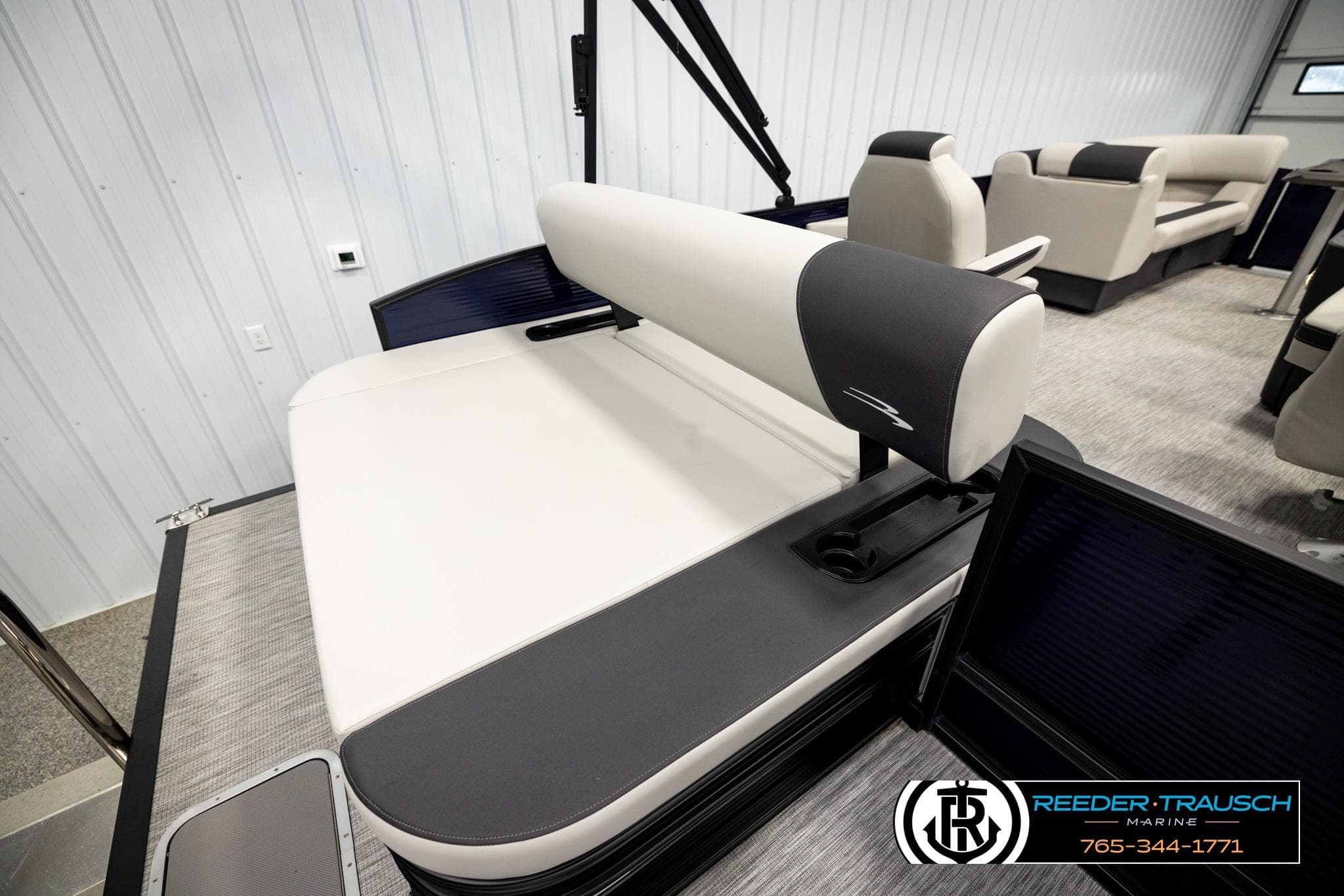 2026 Bennington 22 SSBSF boat interior with sleek seating design.
