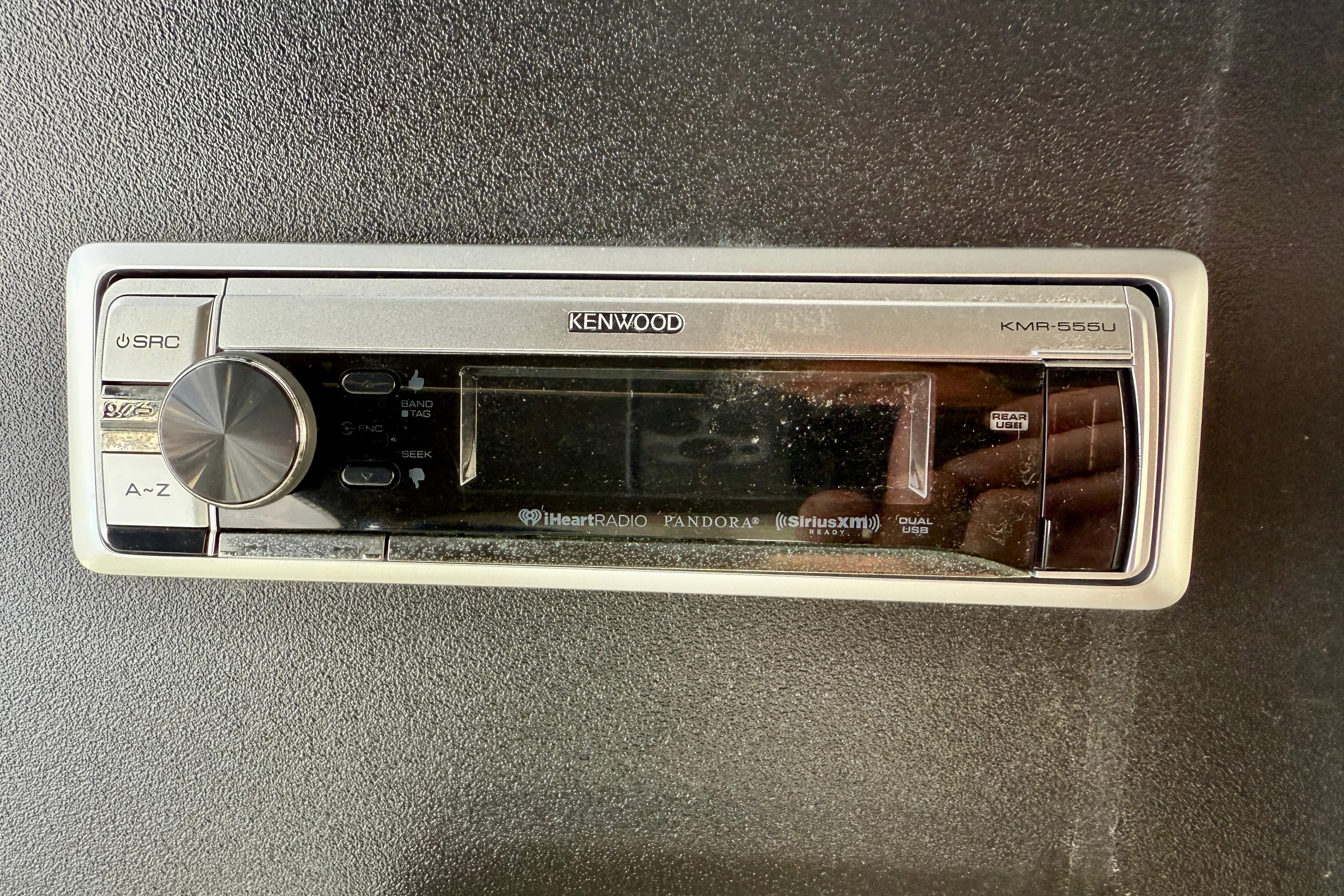 Kenwood stereo system in 1997 Carver 355 Aft Cabin Motor Yacht.