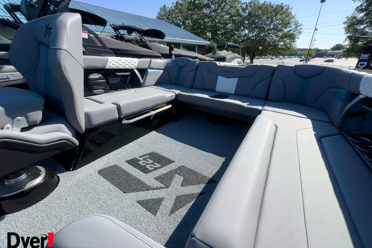 2026 MasterCraft XT22 T boat interior with spacious seating and modern design.