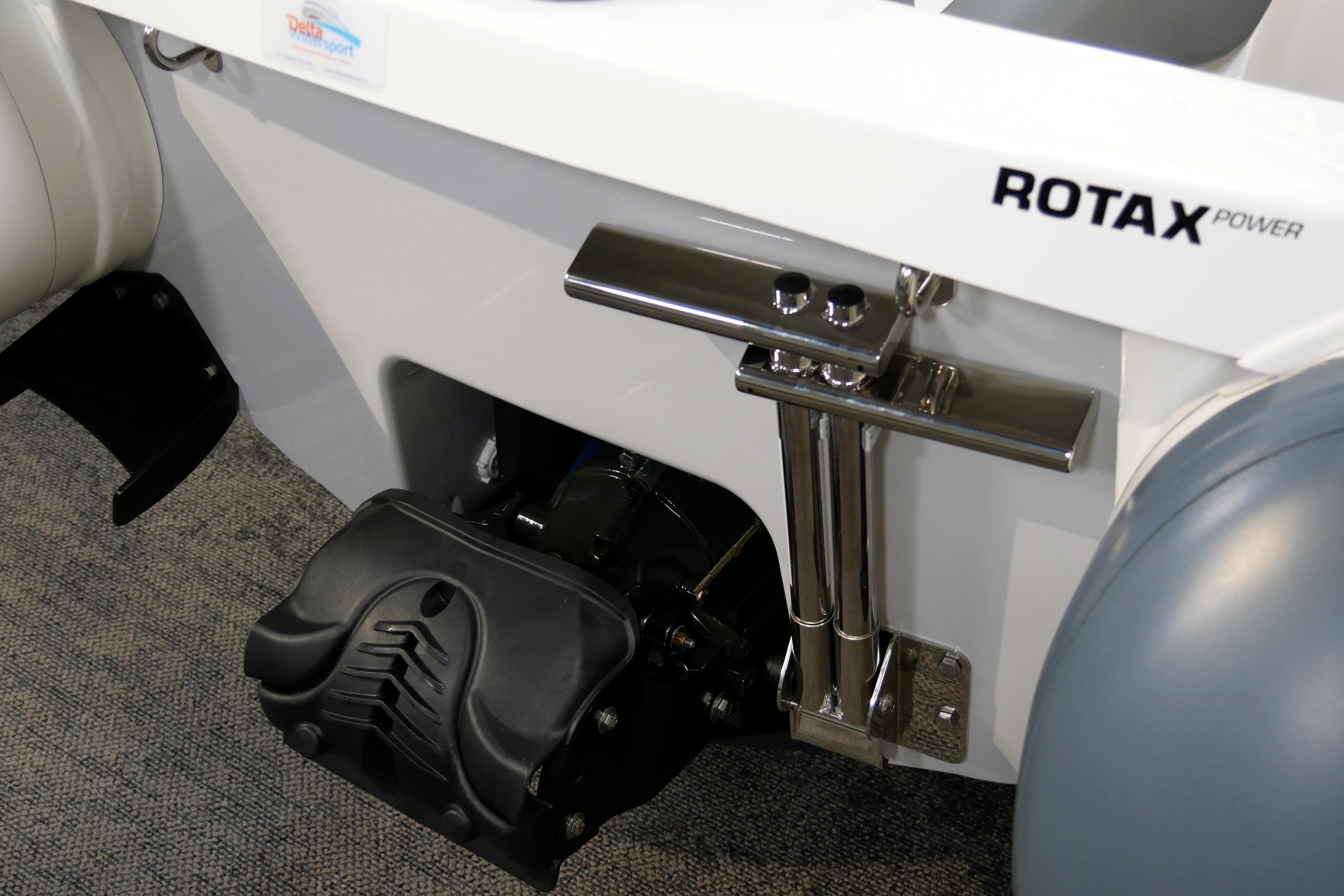 2026 Williams Jet Tenders Minijet 280 with Rotax power engine detail.