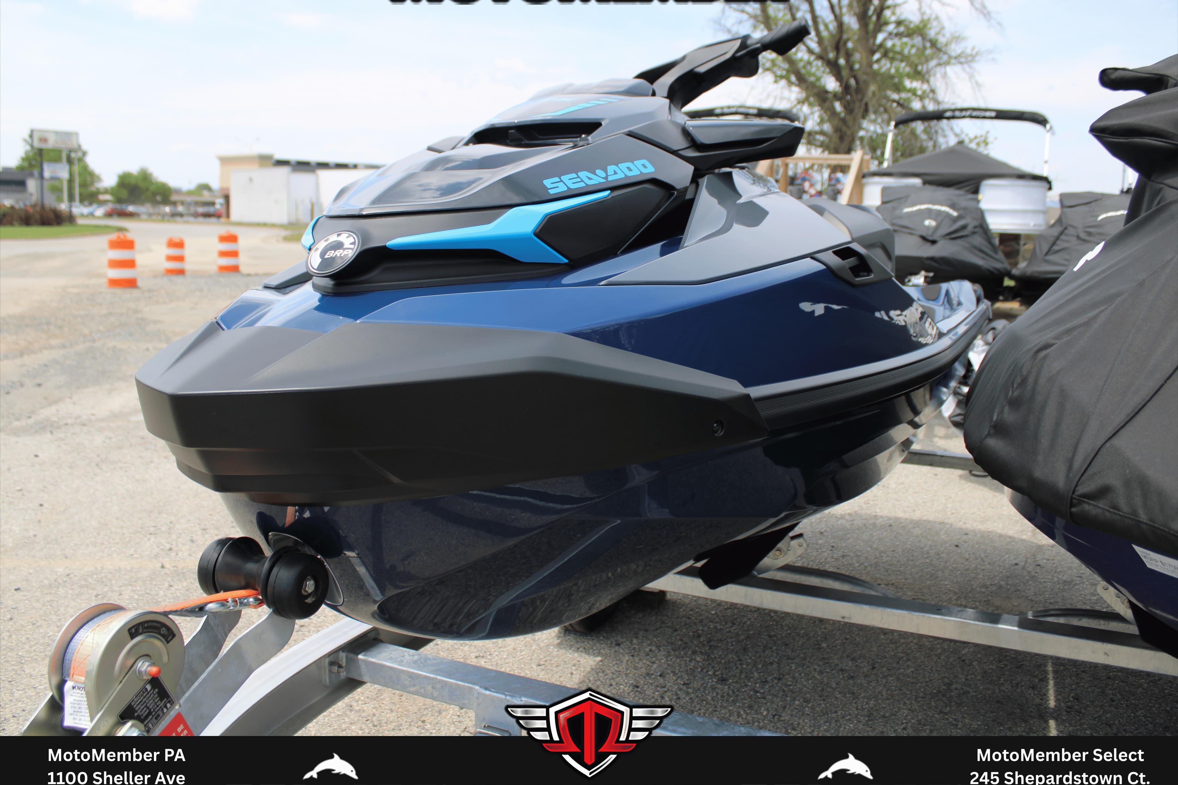 2025 Sea-Doo GTX 300 jet ski on trailer, displayed outdoors.