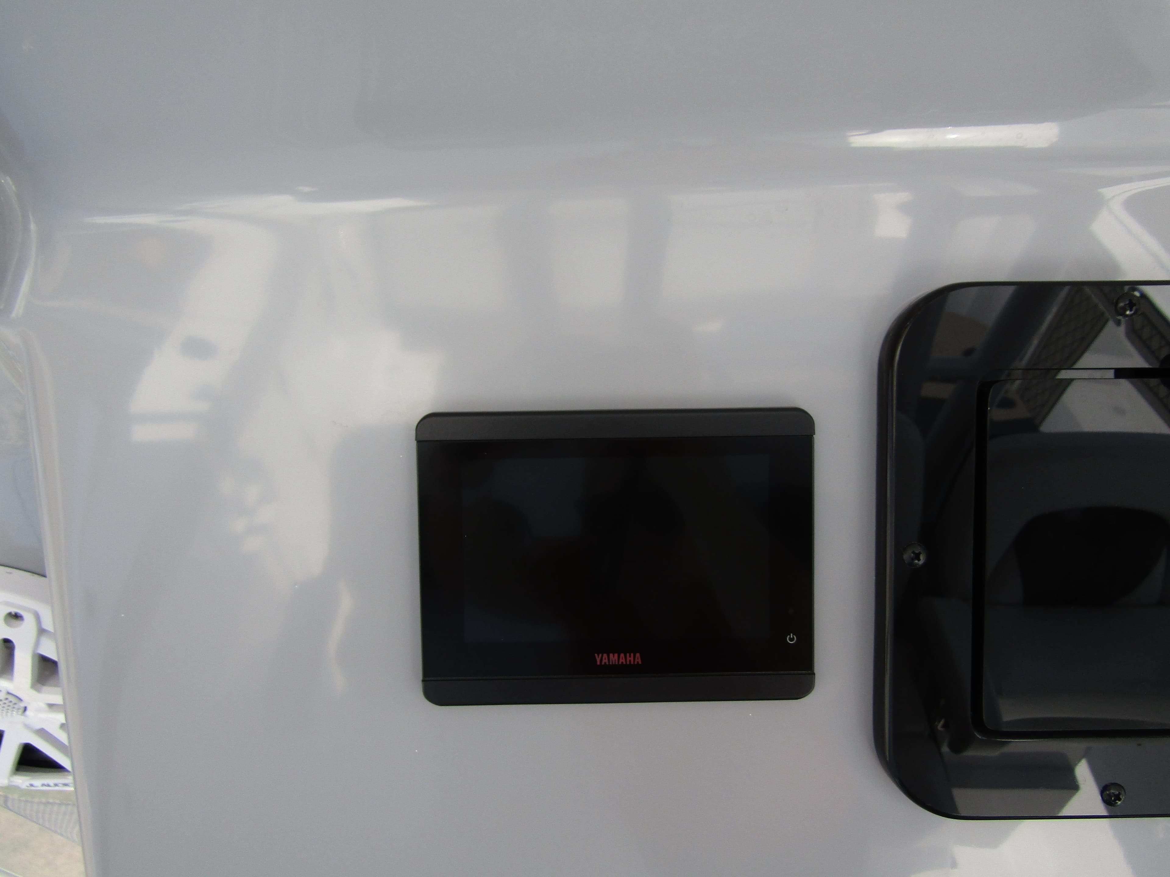 Yamaha display on 2024 Wellcraft 352 Fisherman boat dashboard.