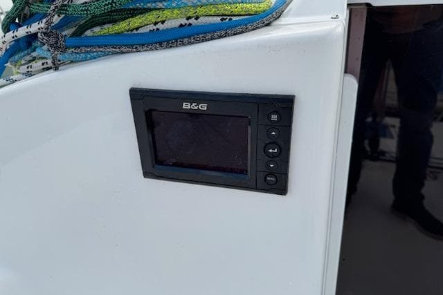 B&G display on 2022 J Boats J/99 sailboat, featuring navigation controls.