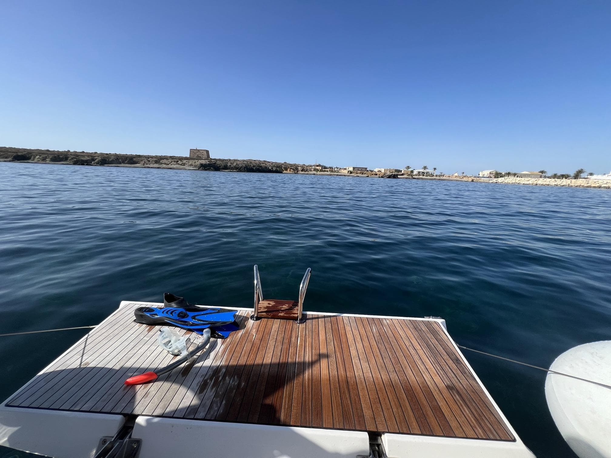 Bavaria Cruiser 41 yacht with diving gear on deck, 2022 model.