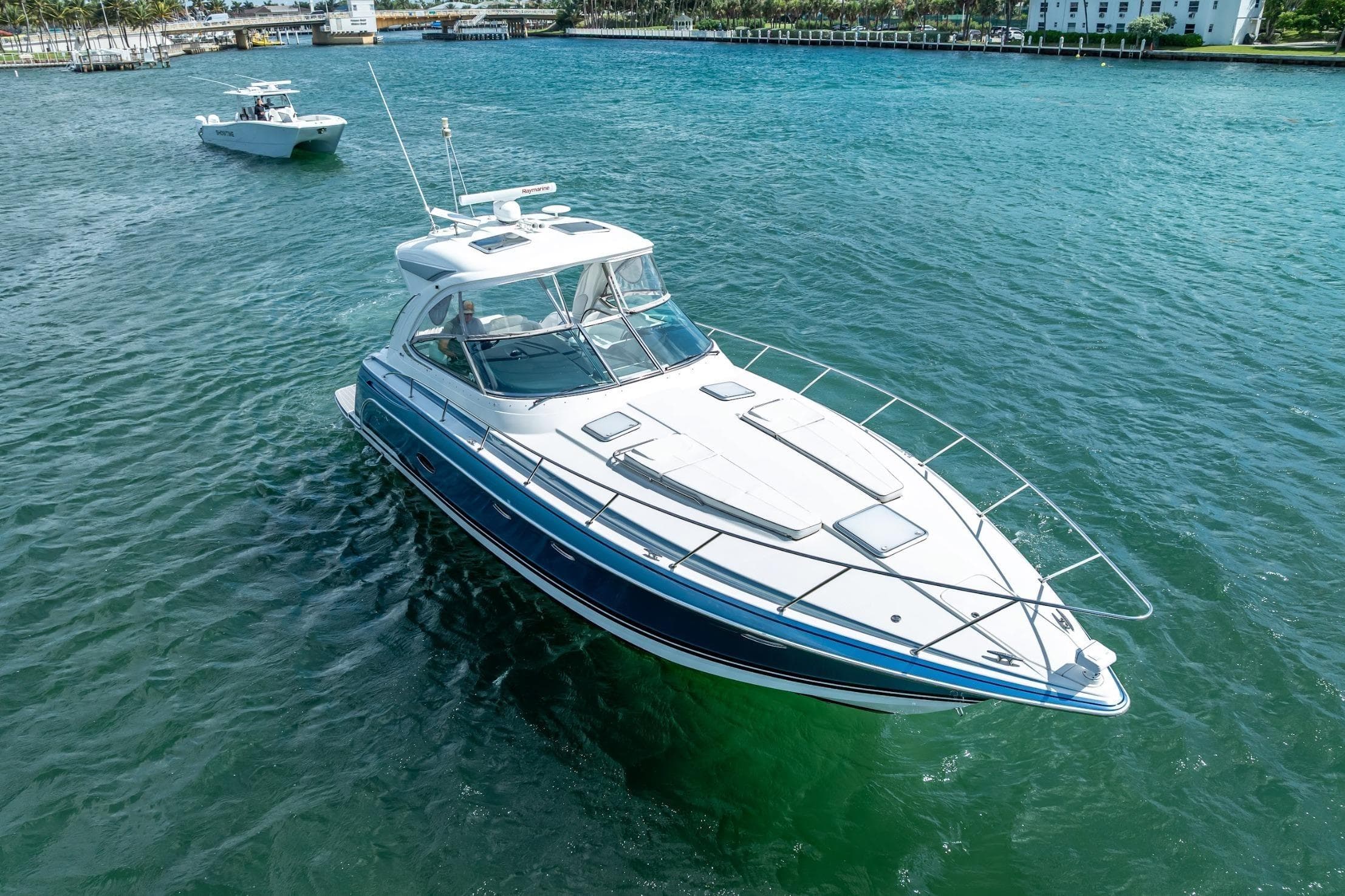 2022 Formula 40 Performance Cruiser on clear blue water, showcasing sleek design and luxury.