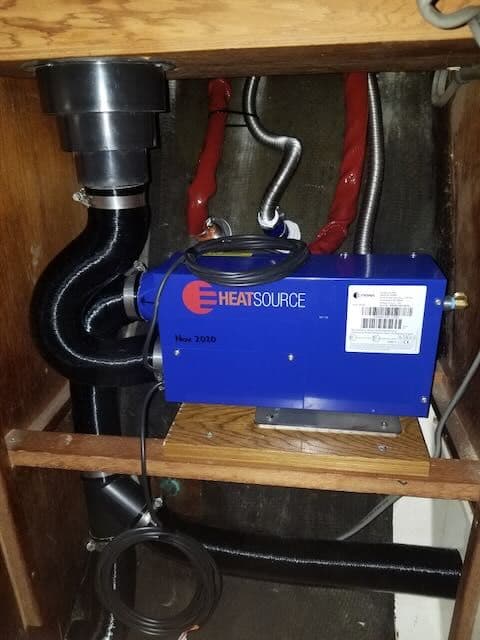 Heating system in a 1984 Bertram 30 yacht.