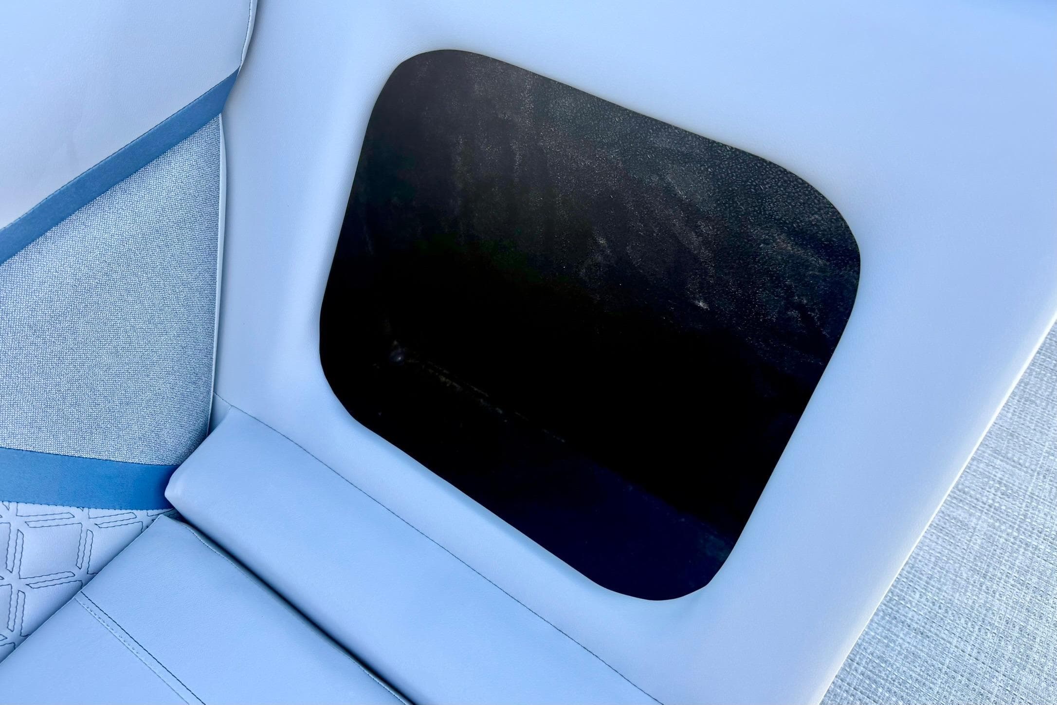 Crest Conquest 210 Fish 2026 boat interior with sleek upholstery design.