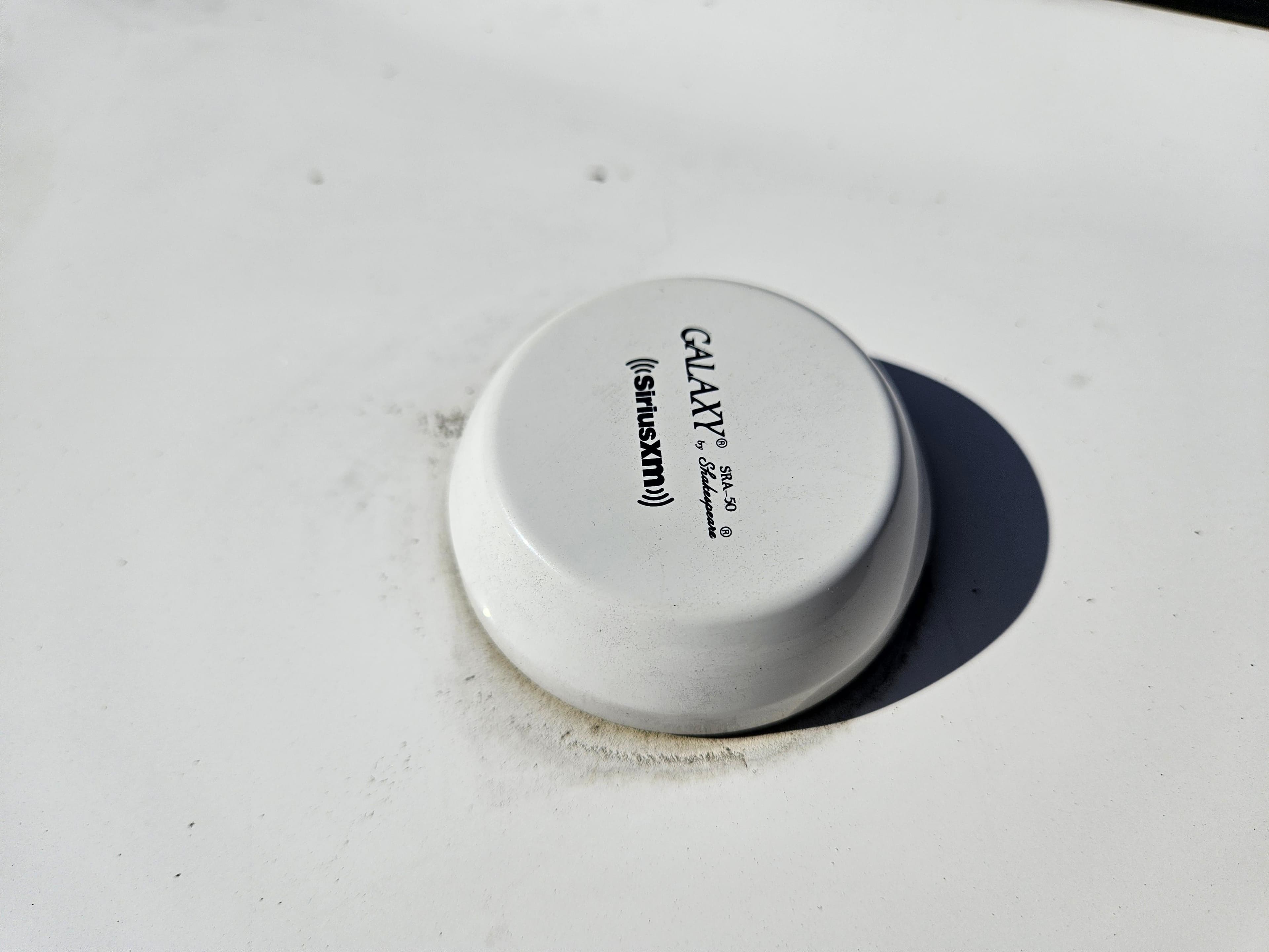 Galaxy SiriusXM antenna on Chaparral 230 Suncoast 2020 boat.