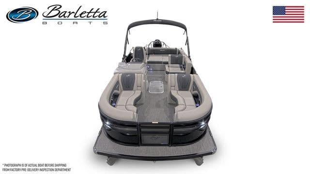 2026 Barletta Boats 23U pontoon with luxurious seating and sleek design.