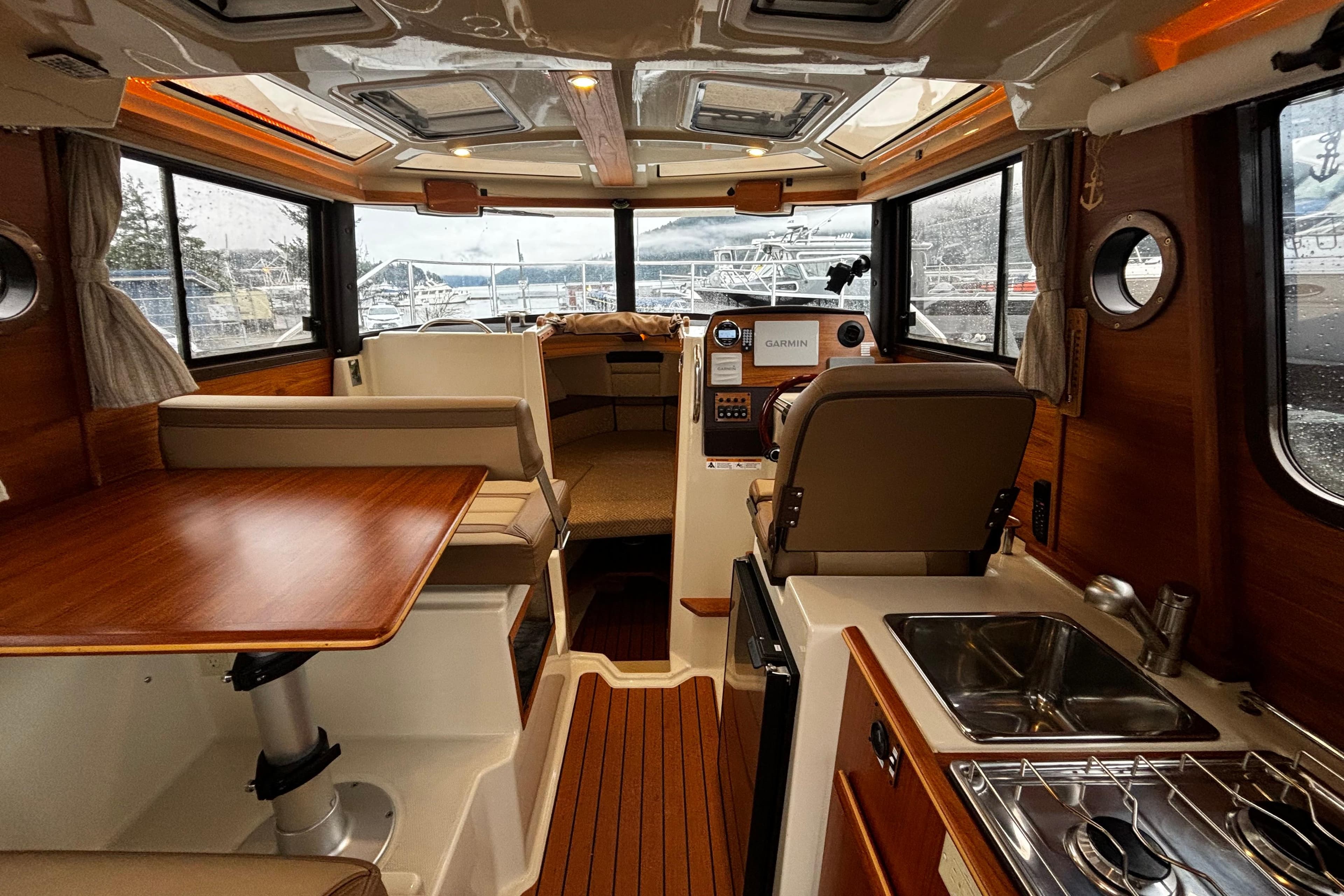 Interior of 2022 Ranger Tugs R-23 yacht.