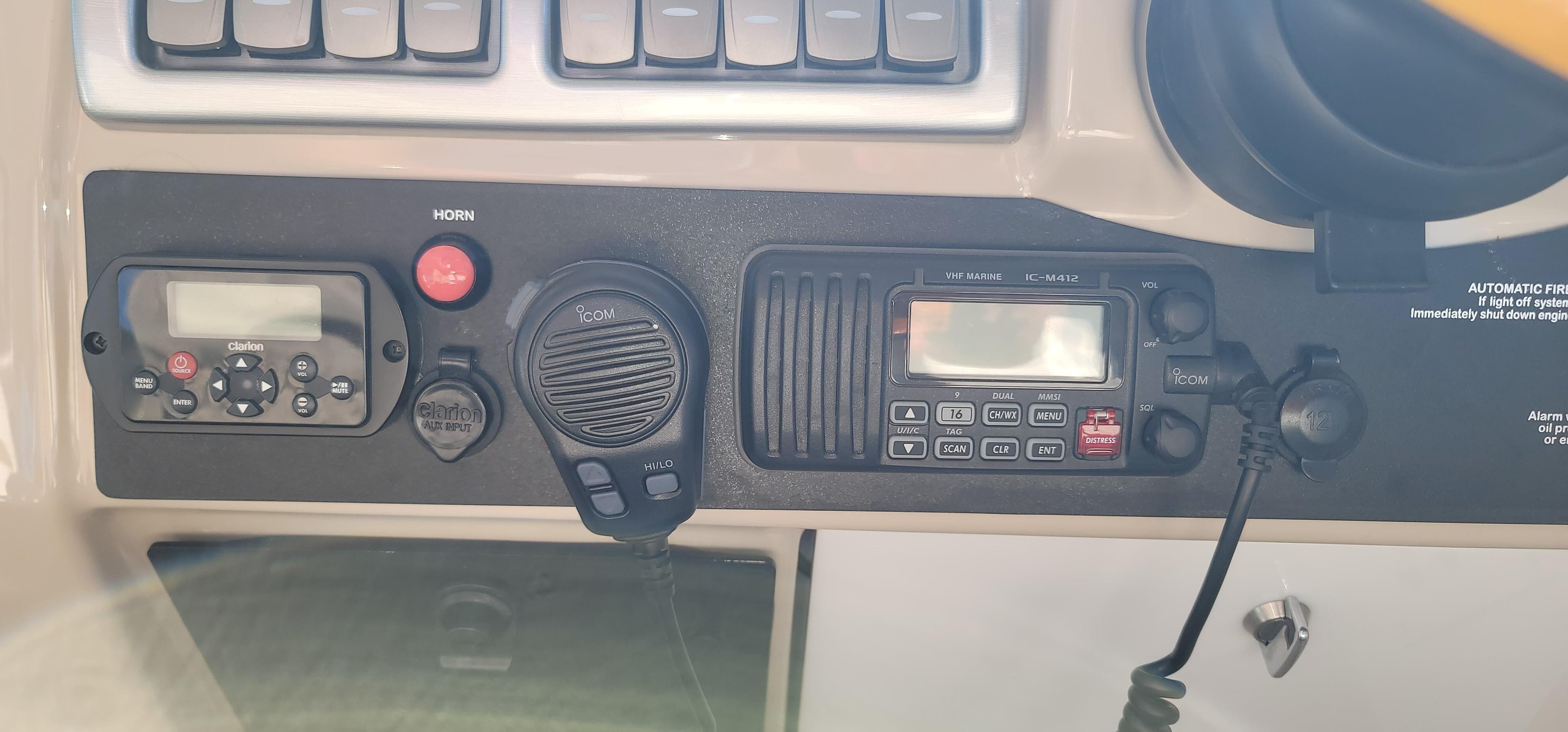 Control panel of a 2012 Formula 37 Performance Cruiser.