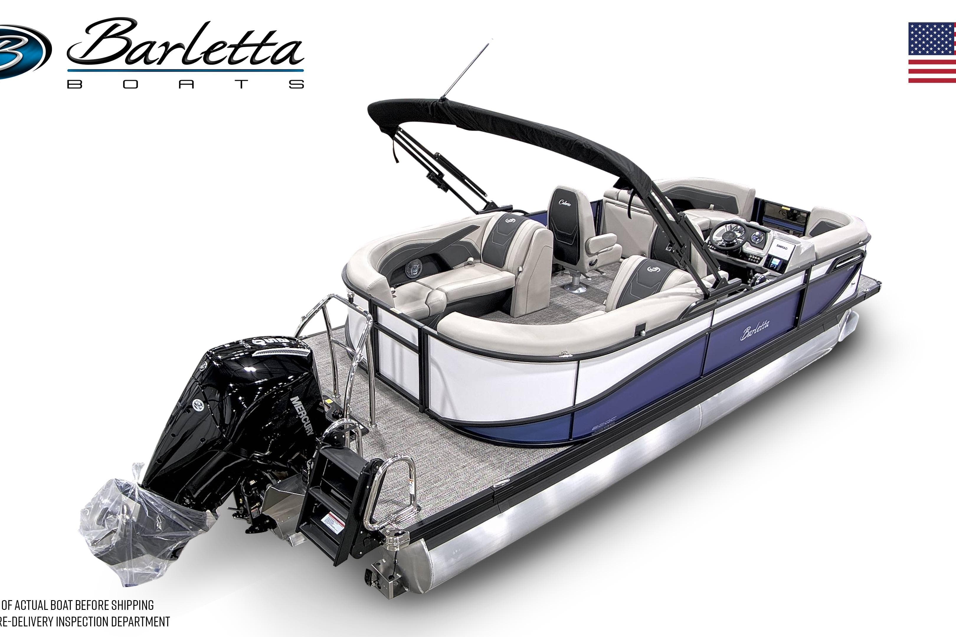 2026 Barletta Cabrio 22QC pontoon boat with sleek design and modern features.