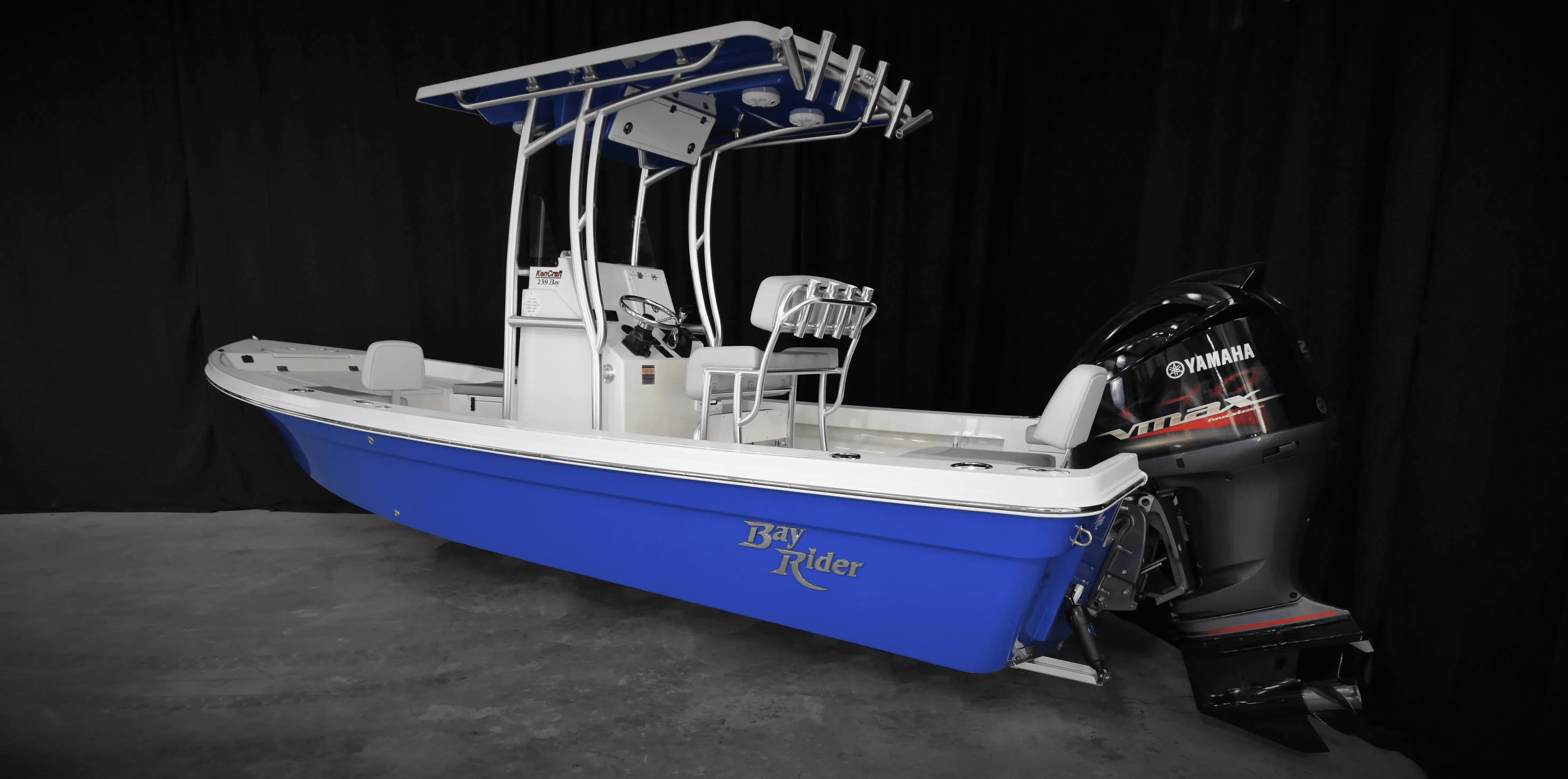 2025 KenCraft 239 Bay Rider Bay boat with Yamaha outboard motor.