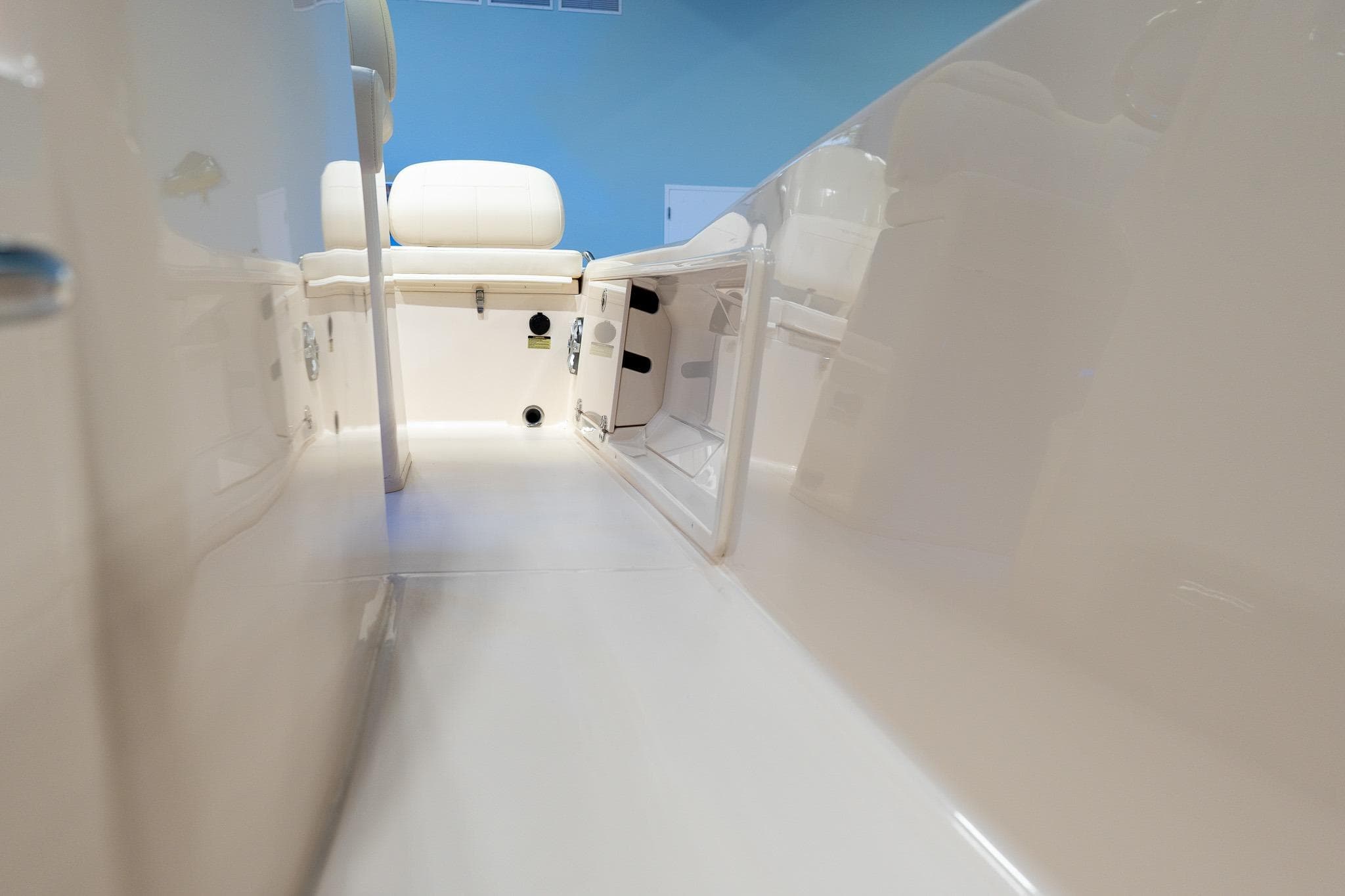 2025 Grady-White 251 Coastal Explorer interior view, showcasing sleek design and seating.