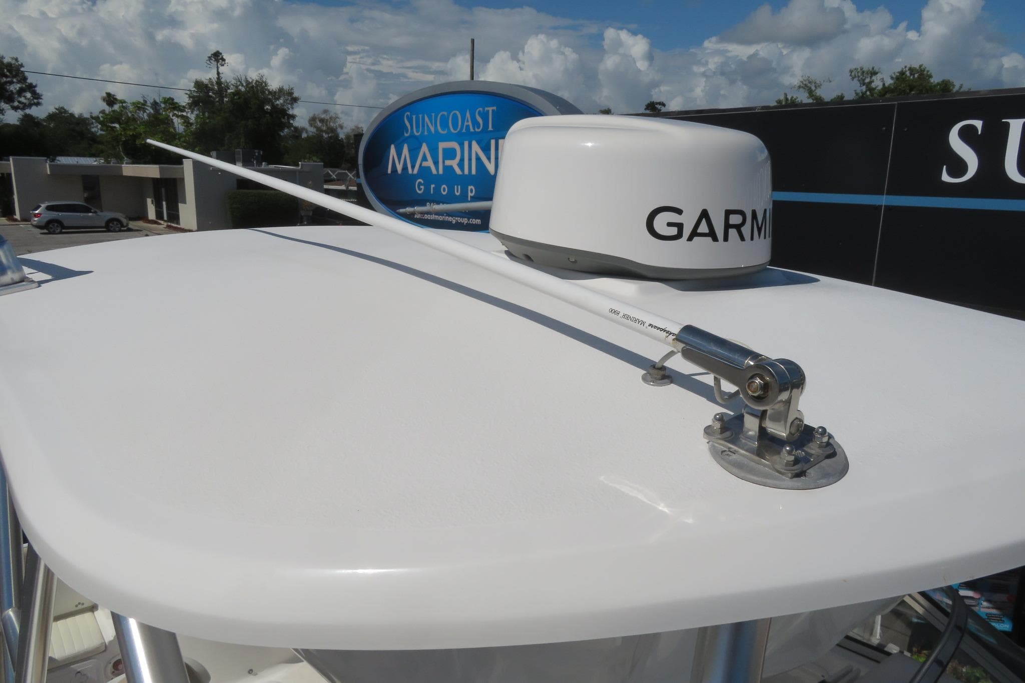 2017 Sea Fox 256 Voyager with Garmin radar, displayed at Suncoast Marine Group.
