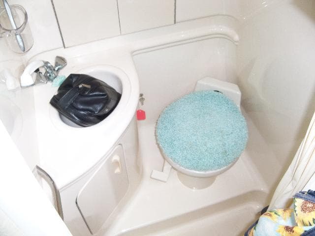 Bathroom of 2002 Sea Ray Sundancer 280 yacht.