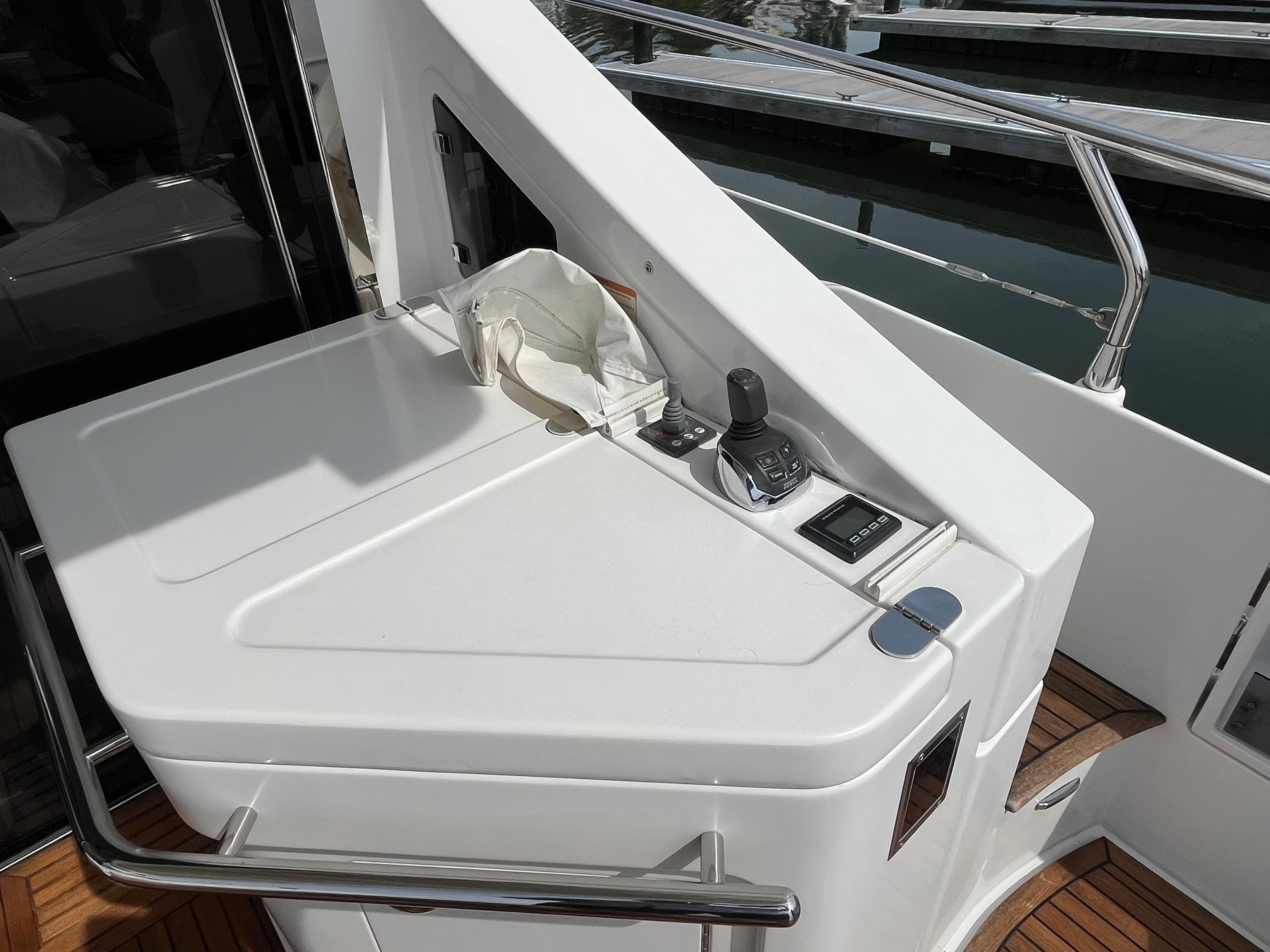 2014 Azimut 55S yacht control panel with sleek design and modern features.