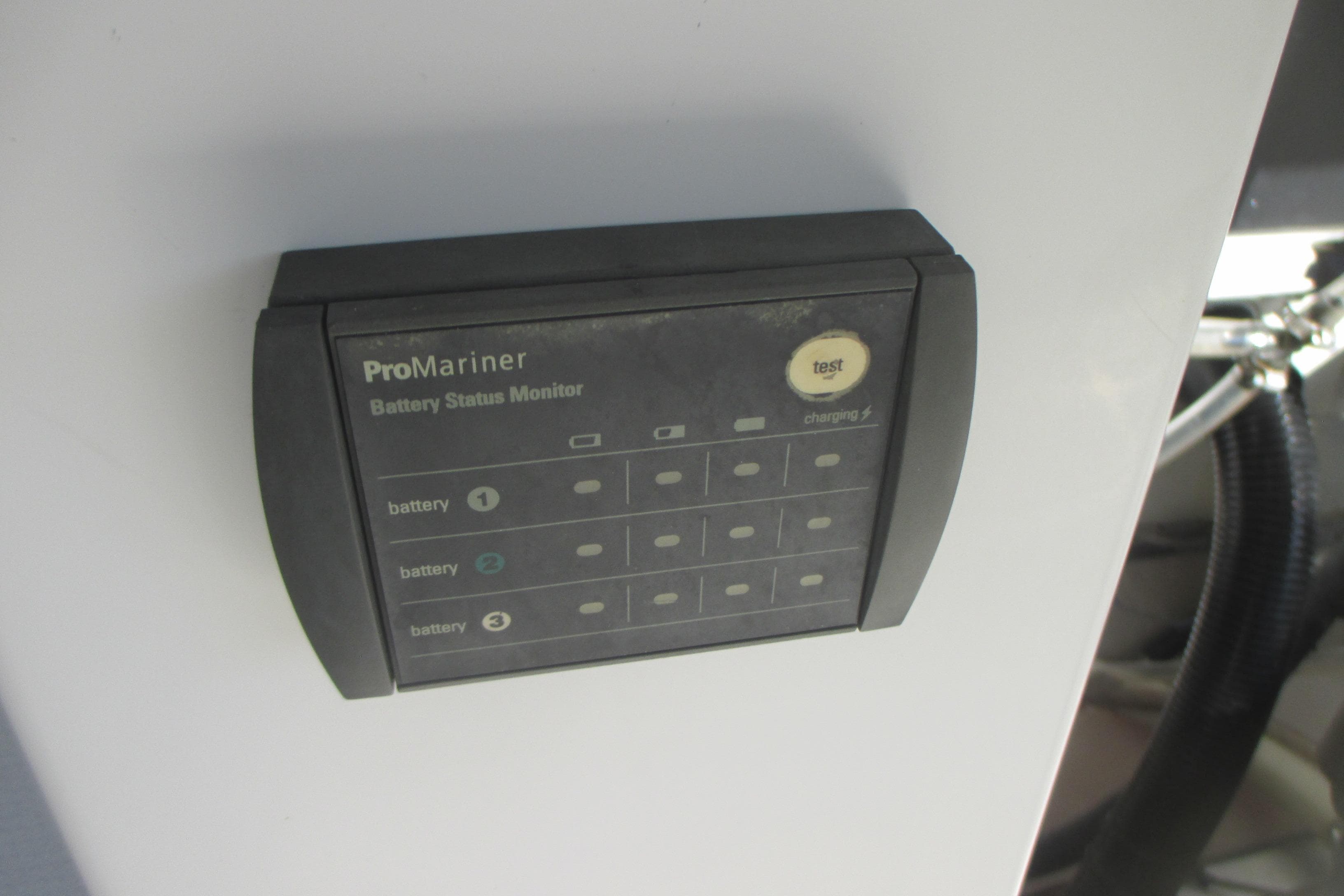 ProMariner battery status monitor on 2019 Sailfish 325 DC boat.