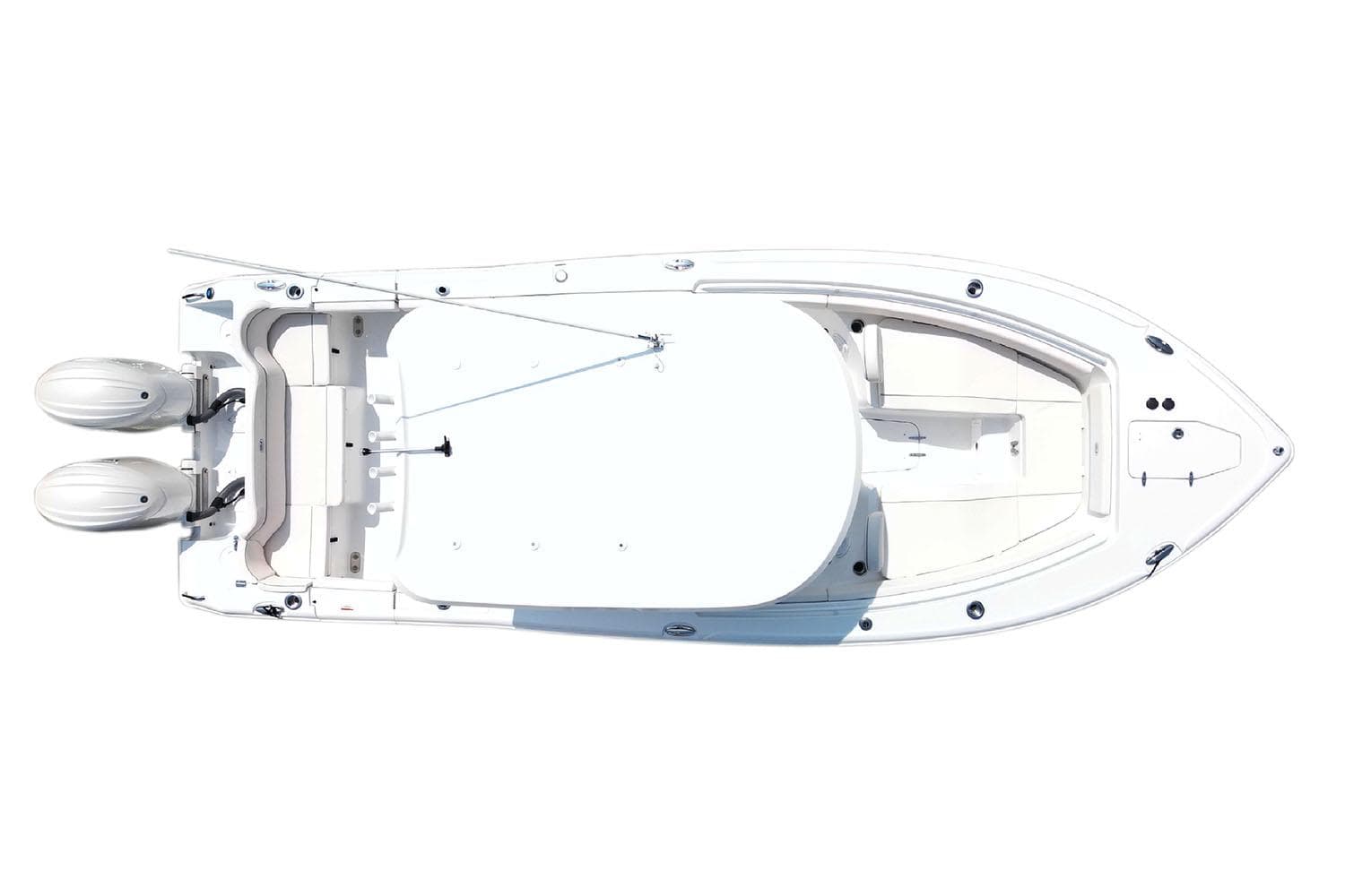 Manufacturer Provided Image: Top view of 2026 Sea Hunt Ultra 265 SE boat with dual engines.