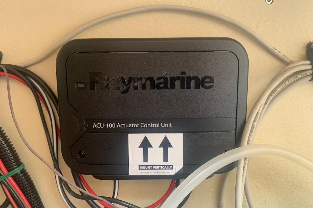 Raymarine ACU-100 actuator control unit on Dufour 34 Performance, 2004 model.