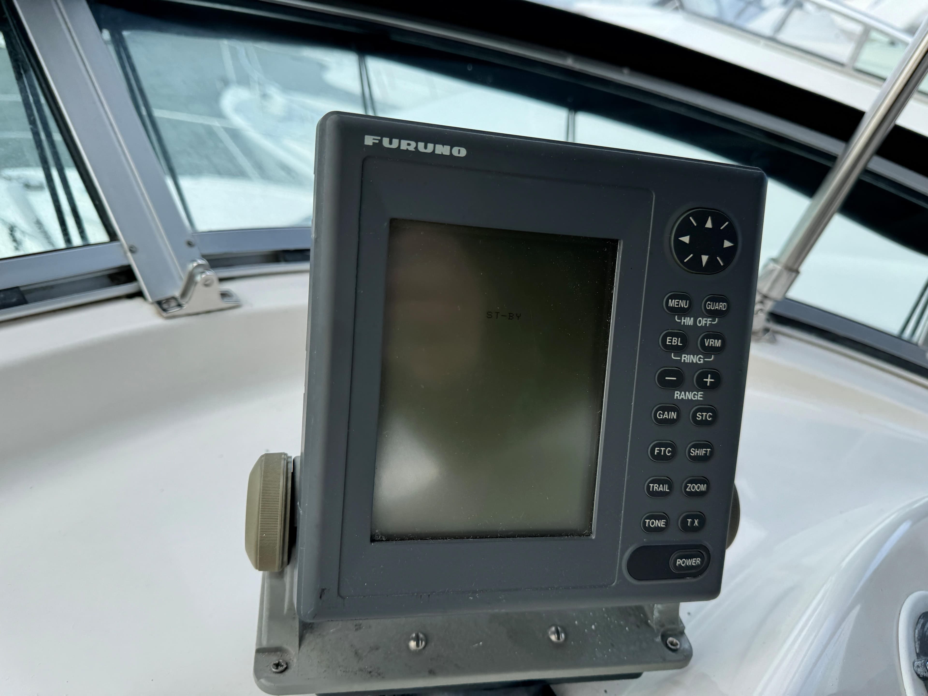 Furuno navigation system on 1996 Bayliner 3388 Command Bridge Motoryacht.