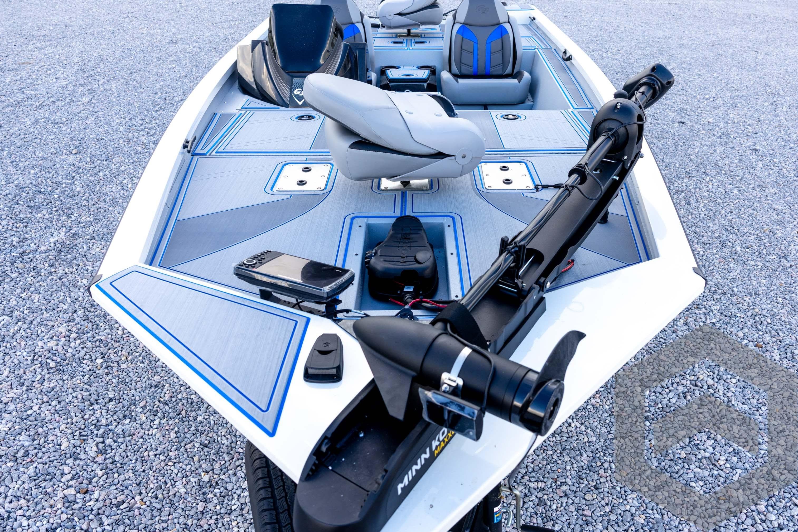2026 G3 Sportsman 1710 SE boat with advanced fishing equipment on deck.