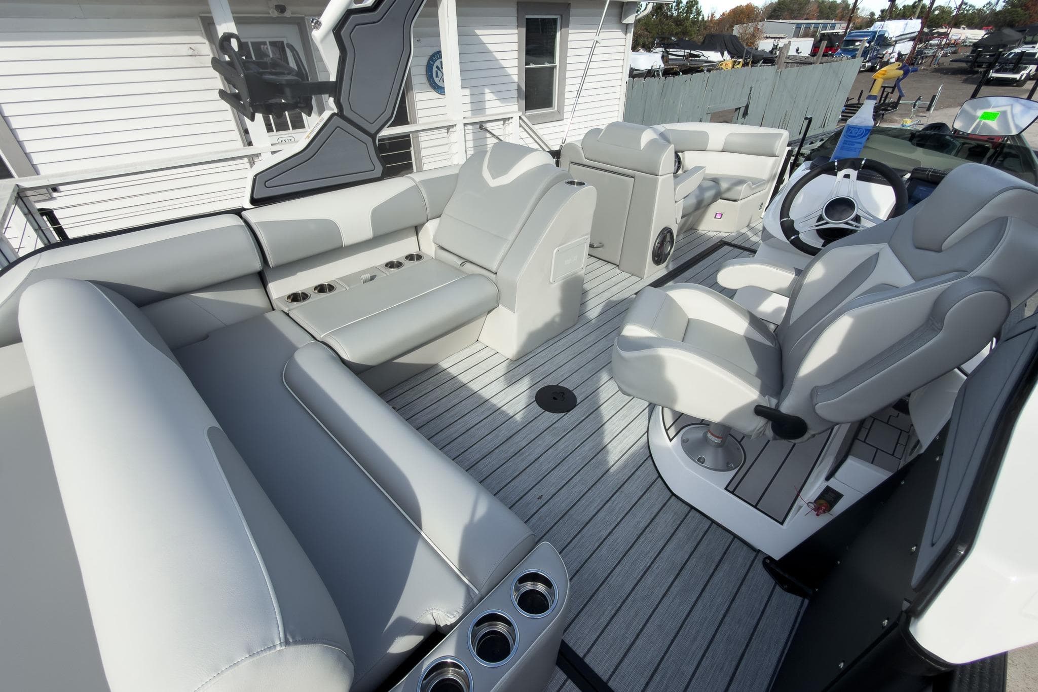2026 Montara Surf Boss 2.0 SL 23" boat interior with luxurious seating and modern design.