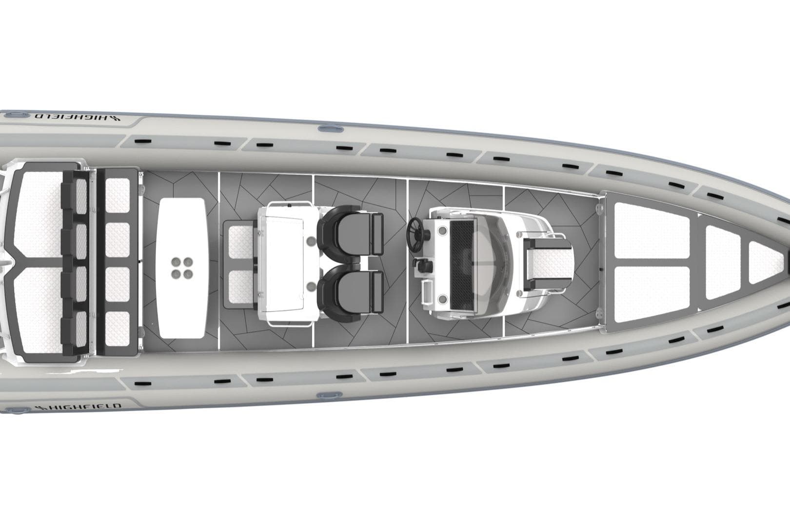 Top view of Highfield Sport 900 boat, 2026 model.