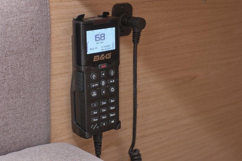 B&G marine radio installed on Beneteau Oceanis Yacht 54, 2022 model.