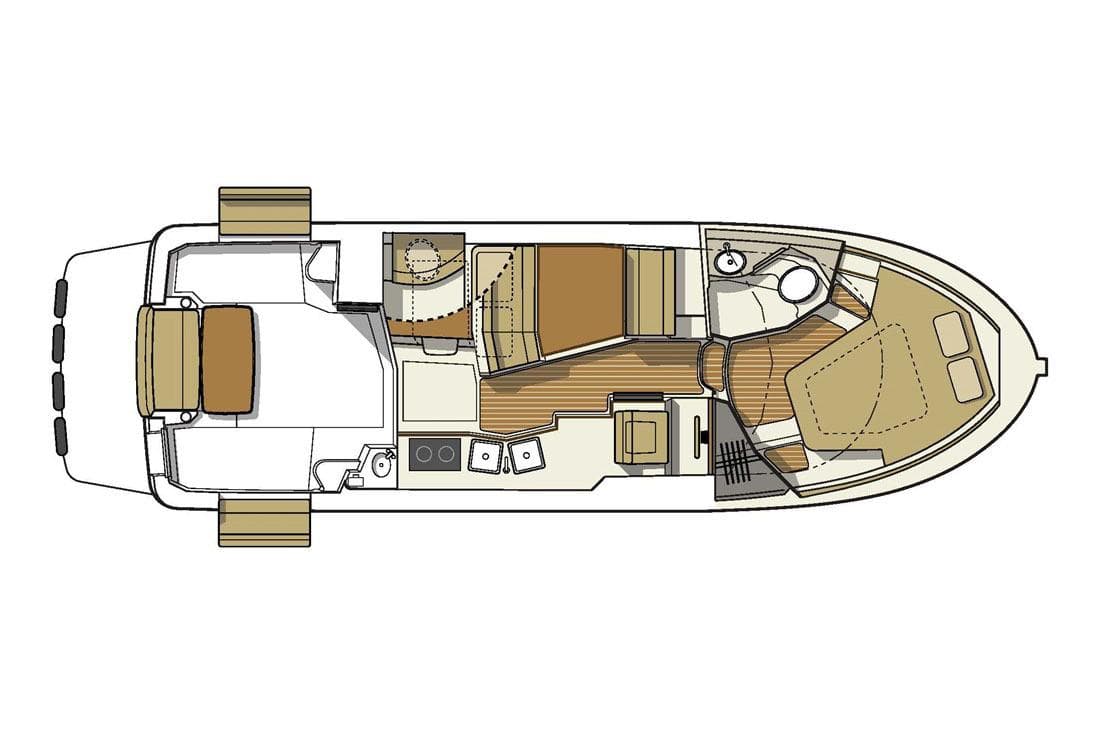 Manufacturer Provided Image: 2019 Ranger Tugs R-31 CB boat interior layout diagram.