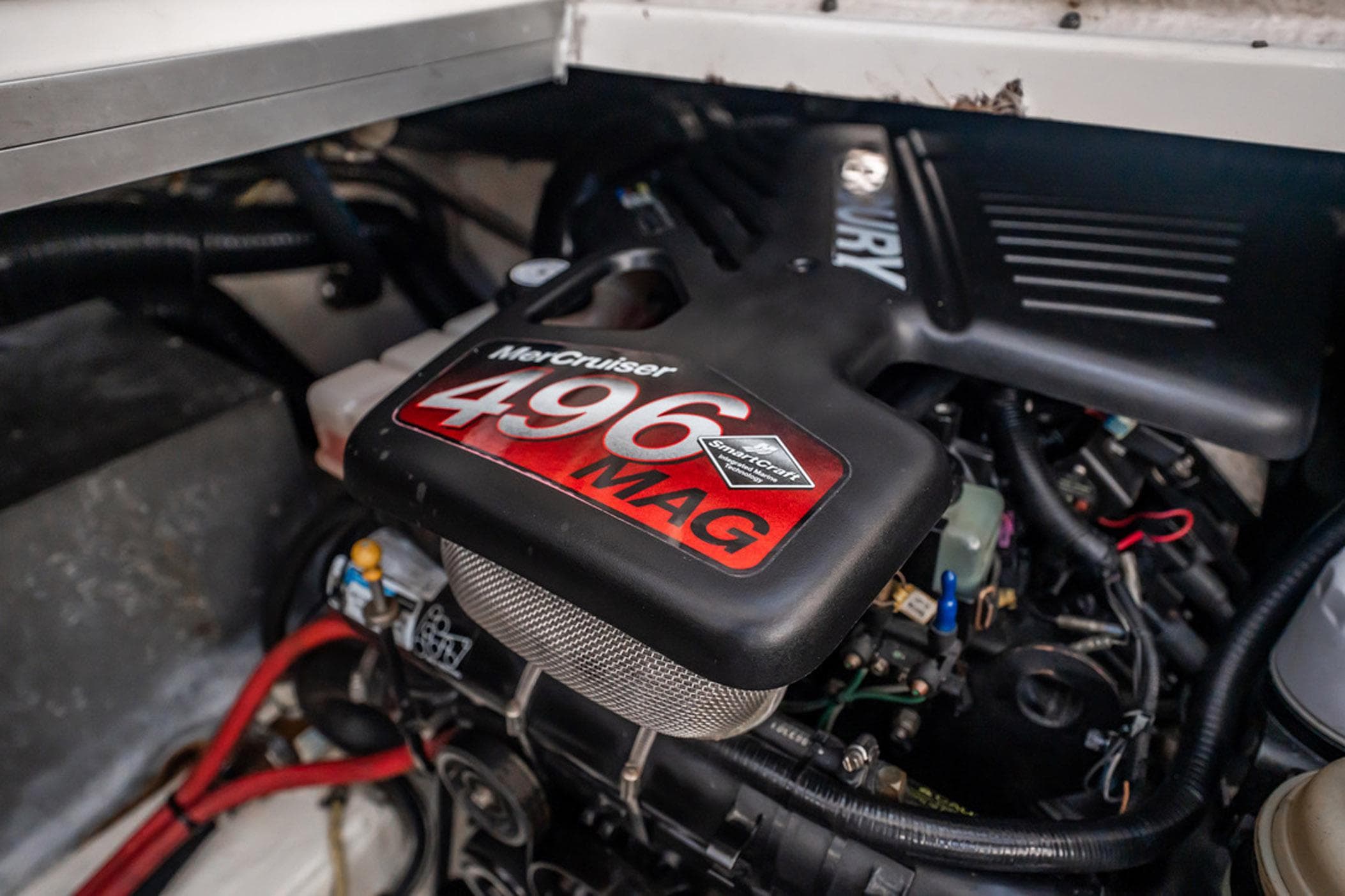 MerCruiser 496 MAG engine in 2008 Chaparral Signature 350 boat.