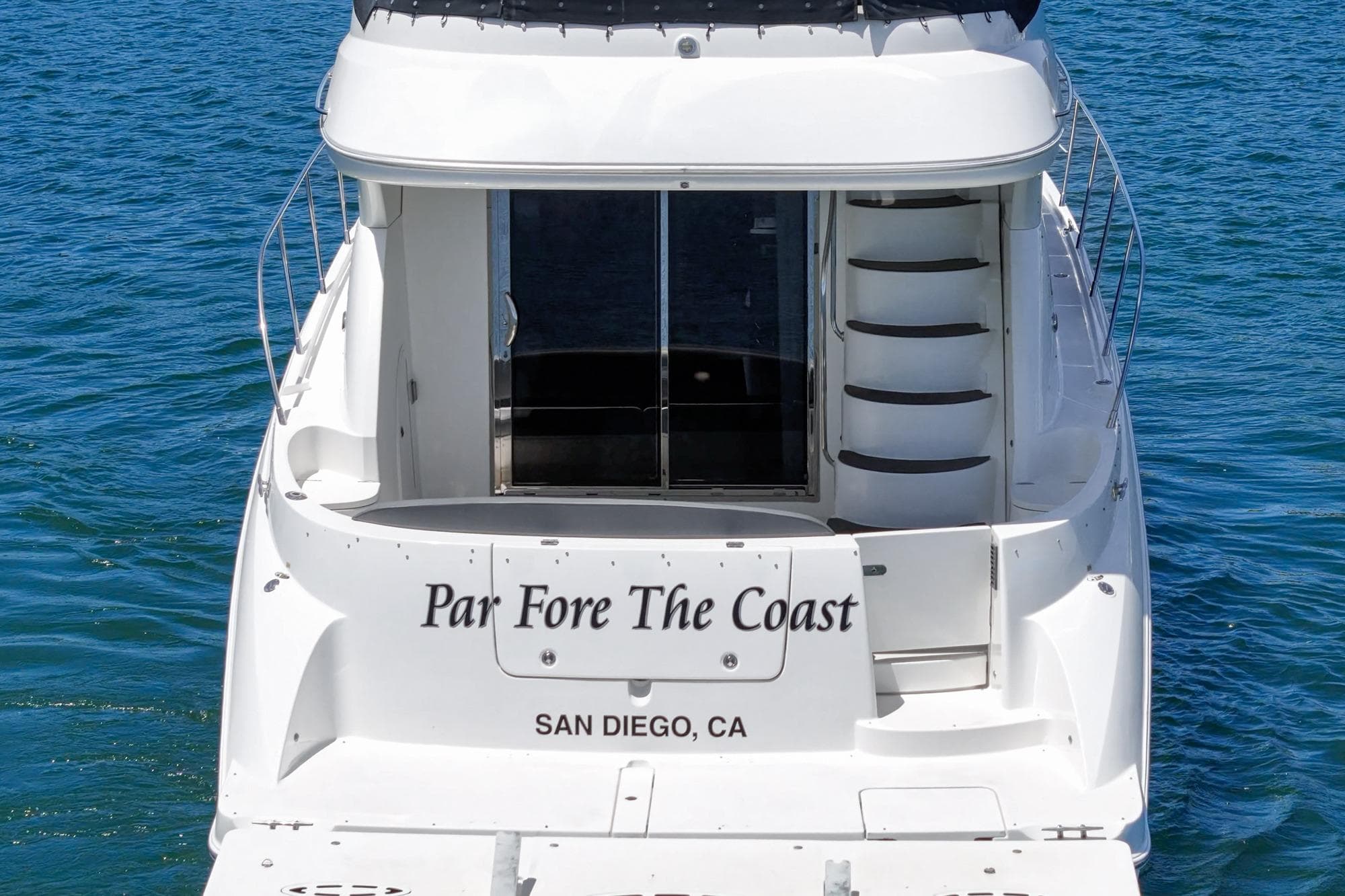 2009 Meridian 441 Sedan yacht named "Par Fore The Coast" in San Diego waters.
