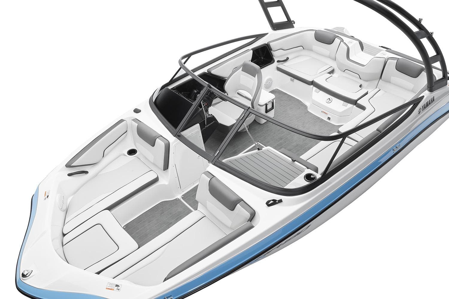 Manufacturer Provided Image: 2026 Yamaha Boats AR190 interior, featuring sleek seating and modern design elements.