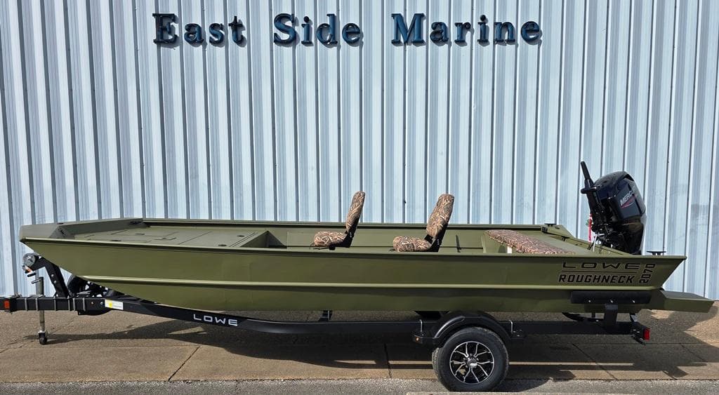 2025 Lowe Roughneck RX2070 Tiller Steer boat at East Side Marine.