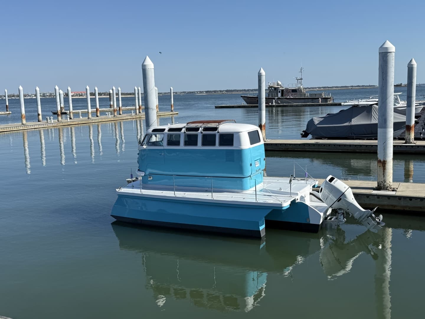 2024 Custom Whitacre Yacht Design VW Bus Tritoon - Image 6