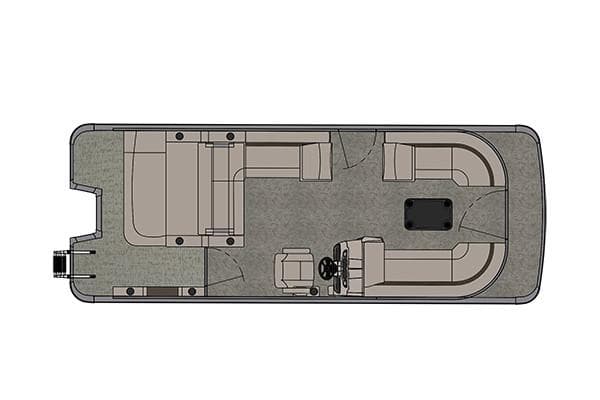 Manufacturer Provided Image: Top view of 2019 Avalon LSZ VRB 24' pontoon boat layout.