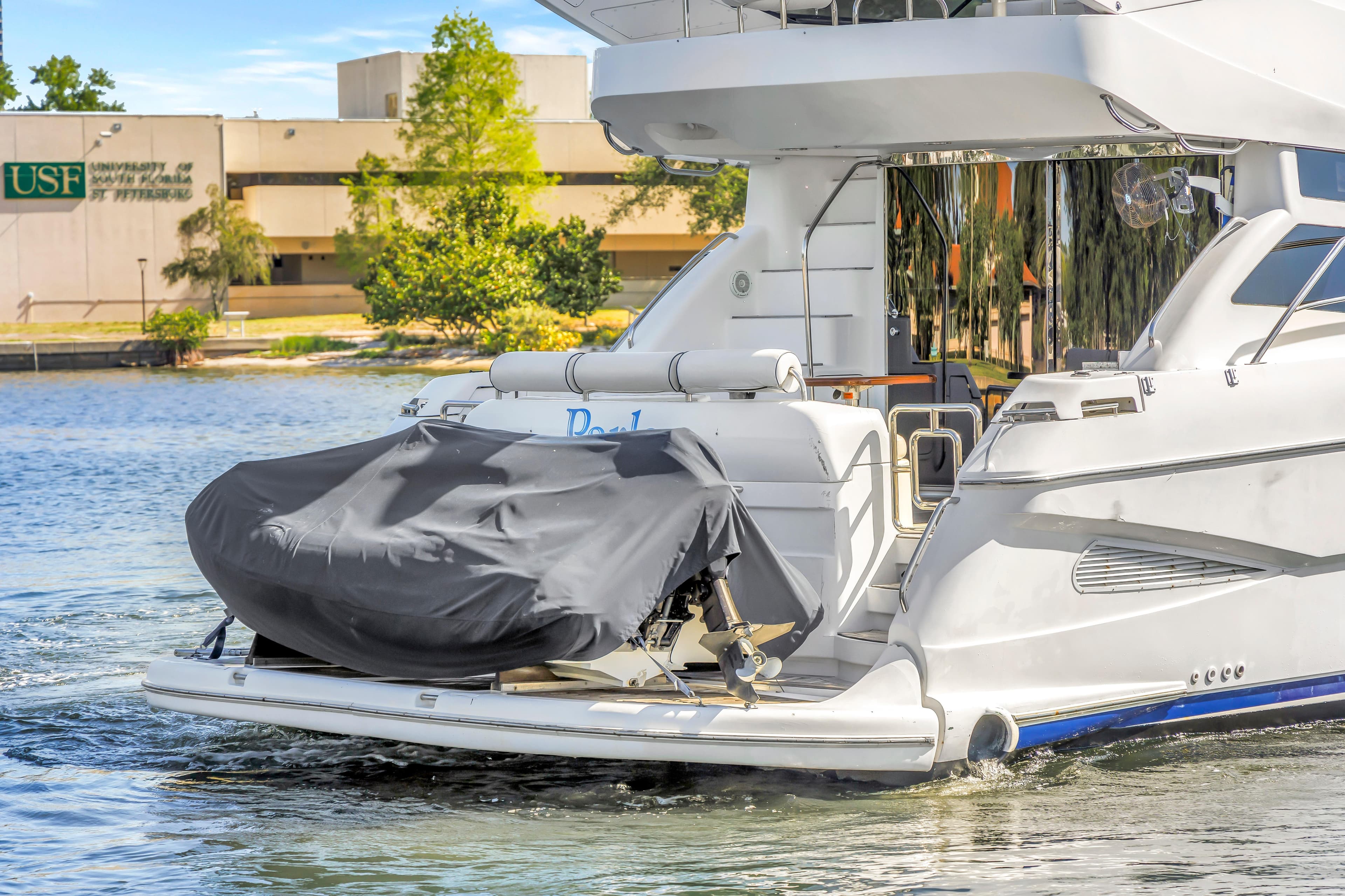 2001 Neptunus 56 Flybridge yacht docked near University of South Florida, St. Petersburg.