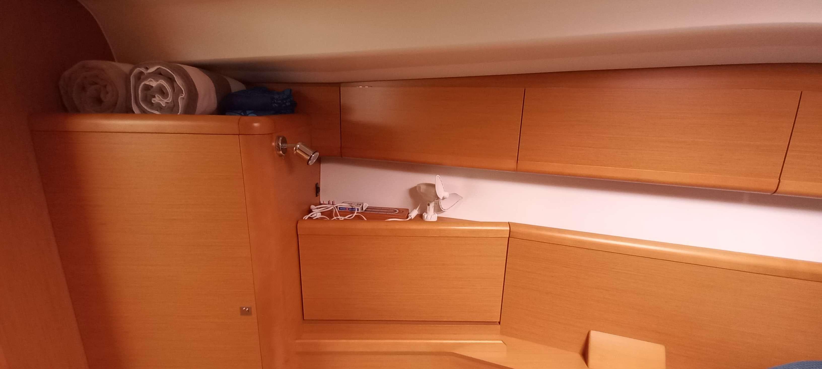 Interior of a 2011 Jeanneau Sun Odyssey 45 DS yacht.