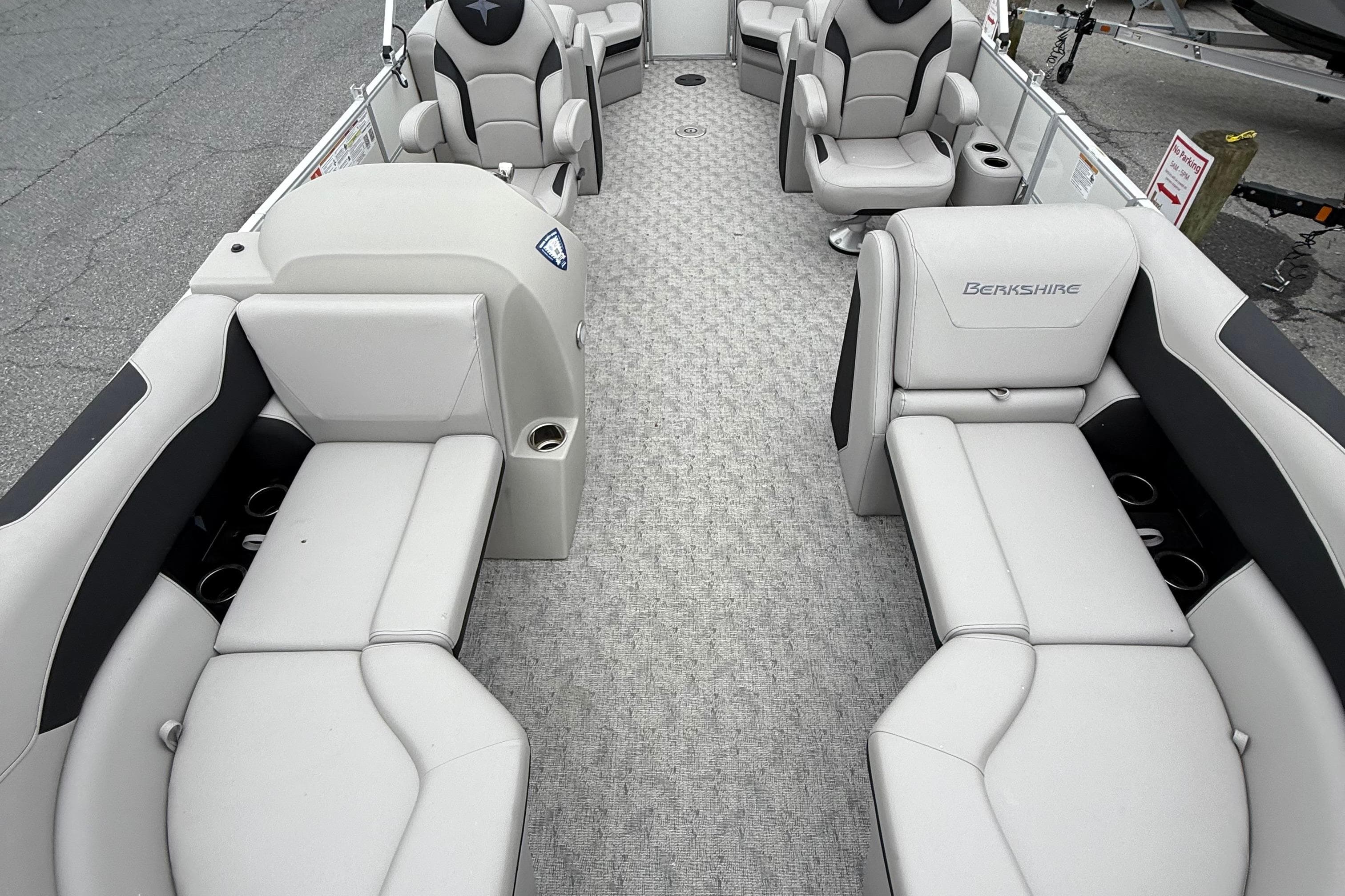2025 Berkshire 22RFX LE 2.75 pontoon boat interior with luxurious seating and modern design.