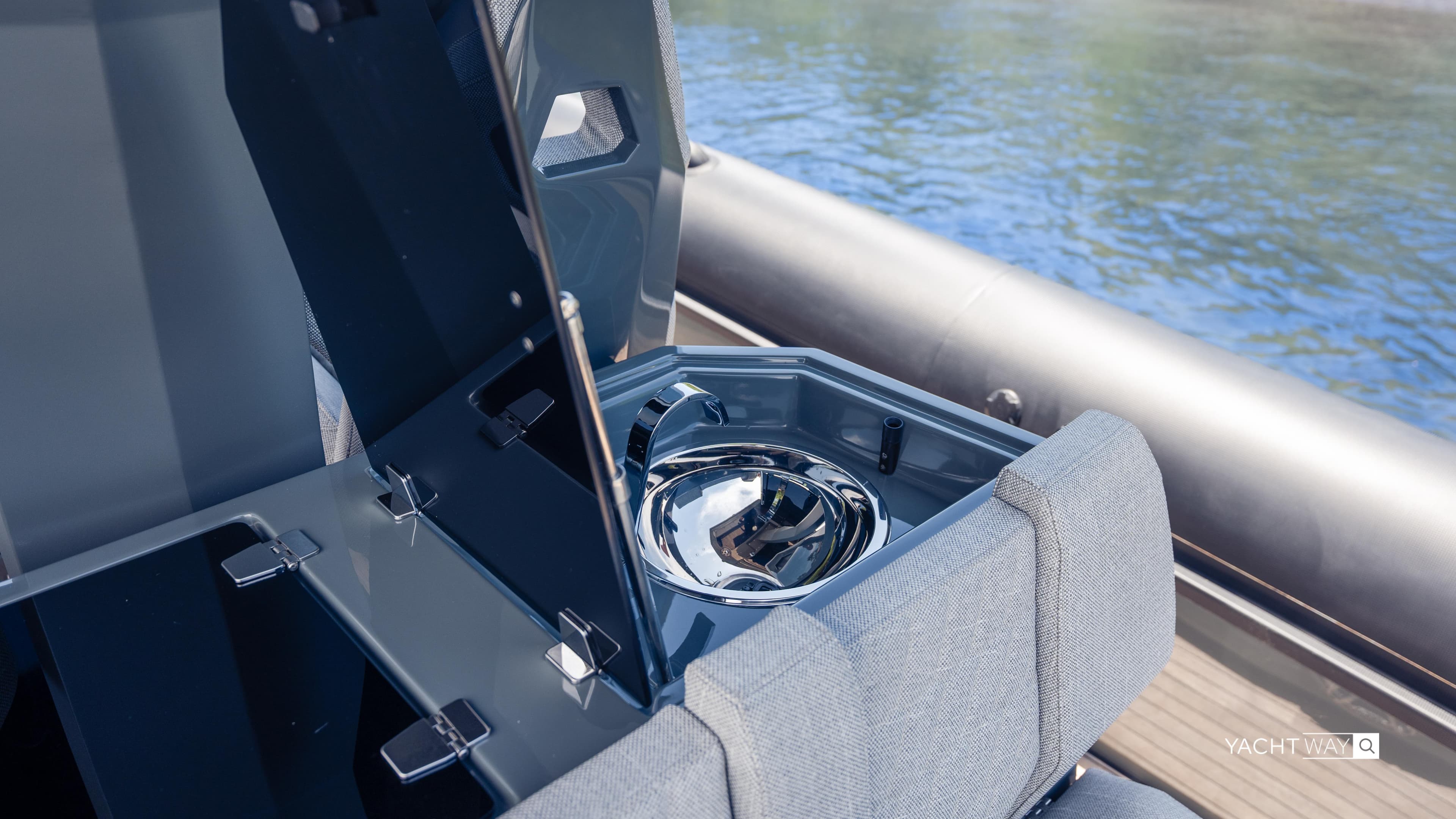Luxury Skipper-BSK 38NC yacht interior with sleek design, 2025 model.