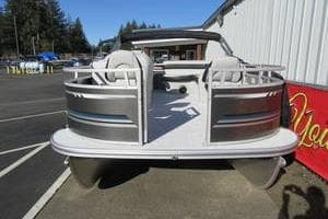2025 South Bay 16 FC SE pontoon boat parked outdoors.