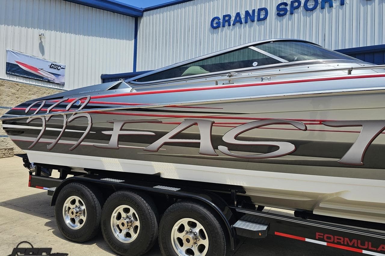 2012 Formula 353 FASTech boat on trailer at Grand Sport Center.