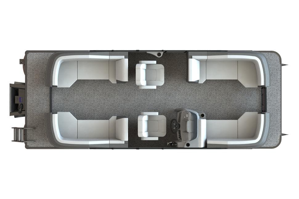 Manufacturer Provided Image: Top view of Sylvan A-Series 22 LZ DH Sport 2026 pontoon boat.