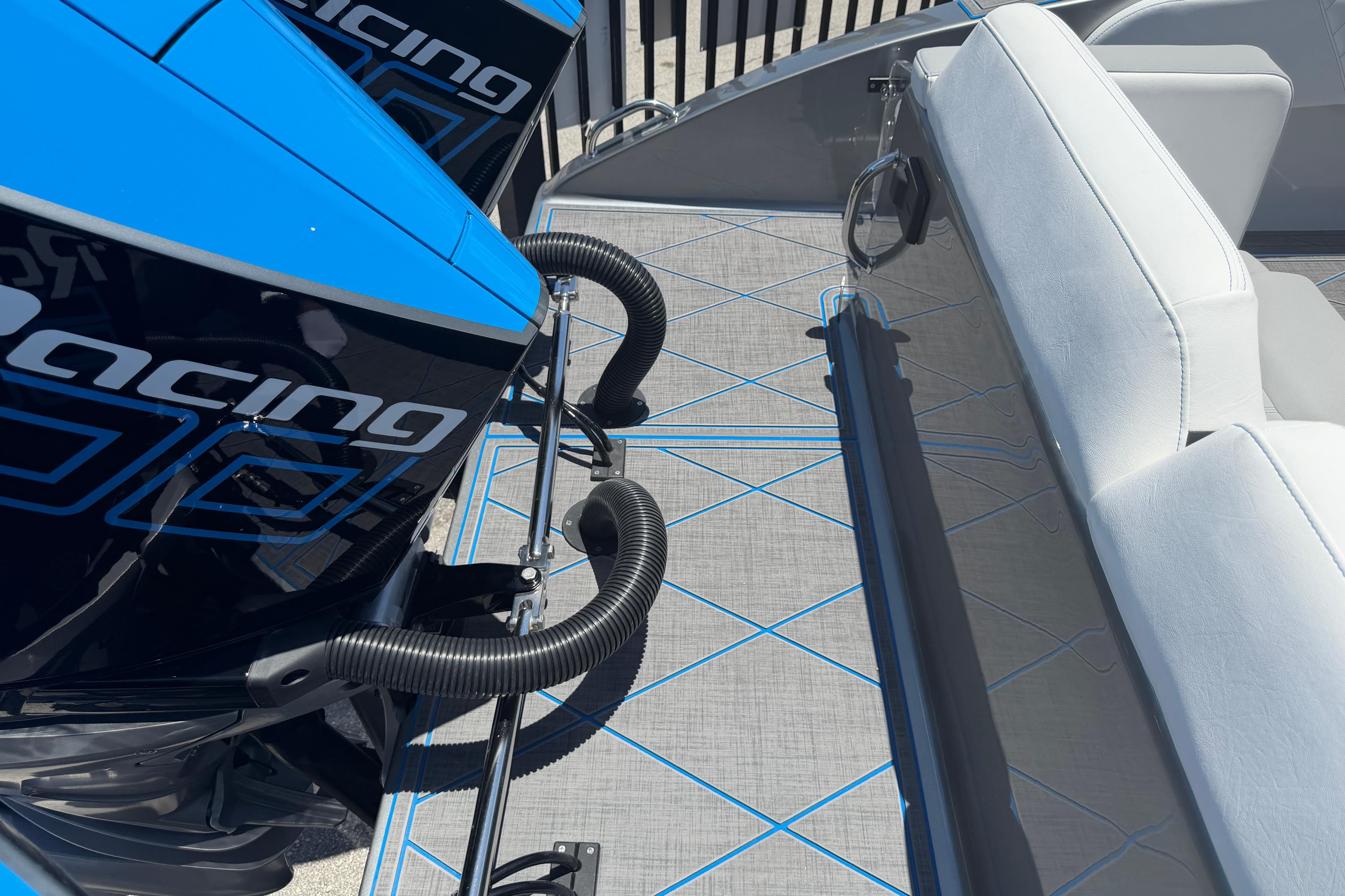 2027 Statement 350 Open boat with sleek design and powerful engines.