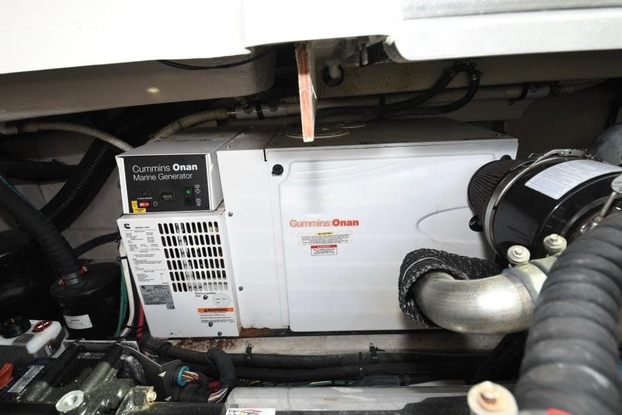 Cummins Onan marine generator in 2010 Sea Ray 450 Sundancer engine room.