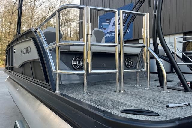 2026 Godfrey Monaco 235 SFLC pontoon boat with sleek design and modern features.