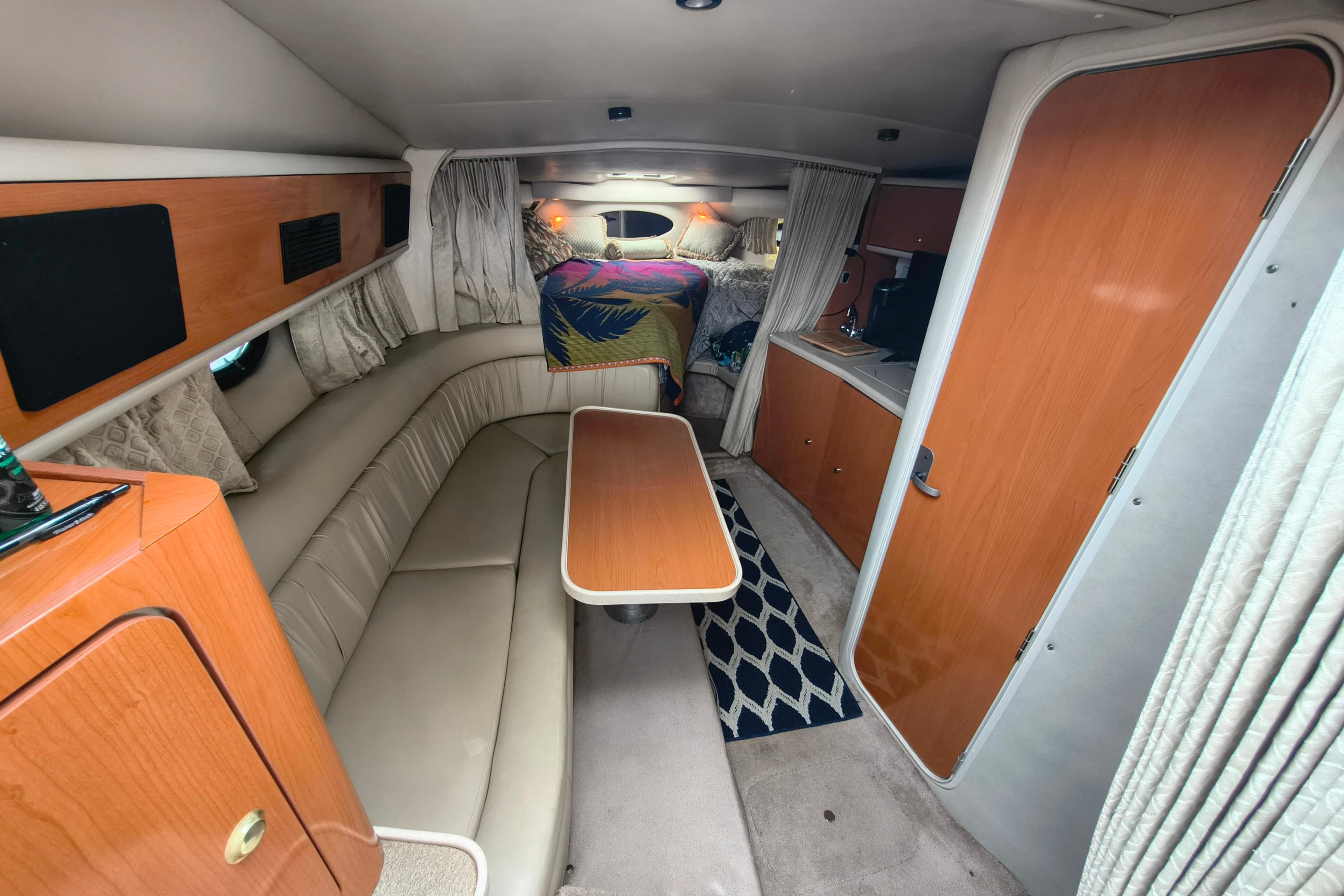 Interior of a 2001 Regal Commodore 3260 yacht.