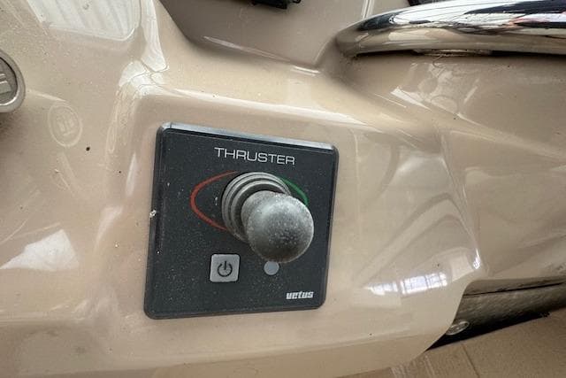 Control panel of a 2006 Carver 36 Motor Yacht thruster system.