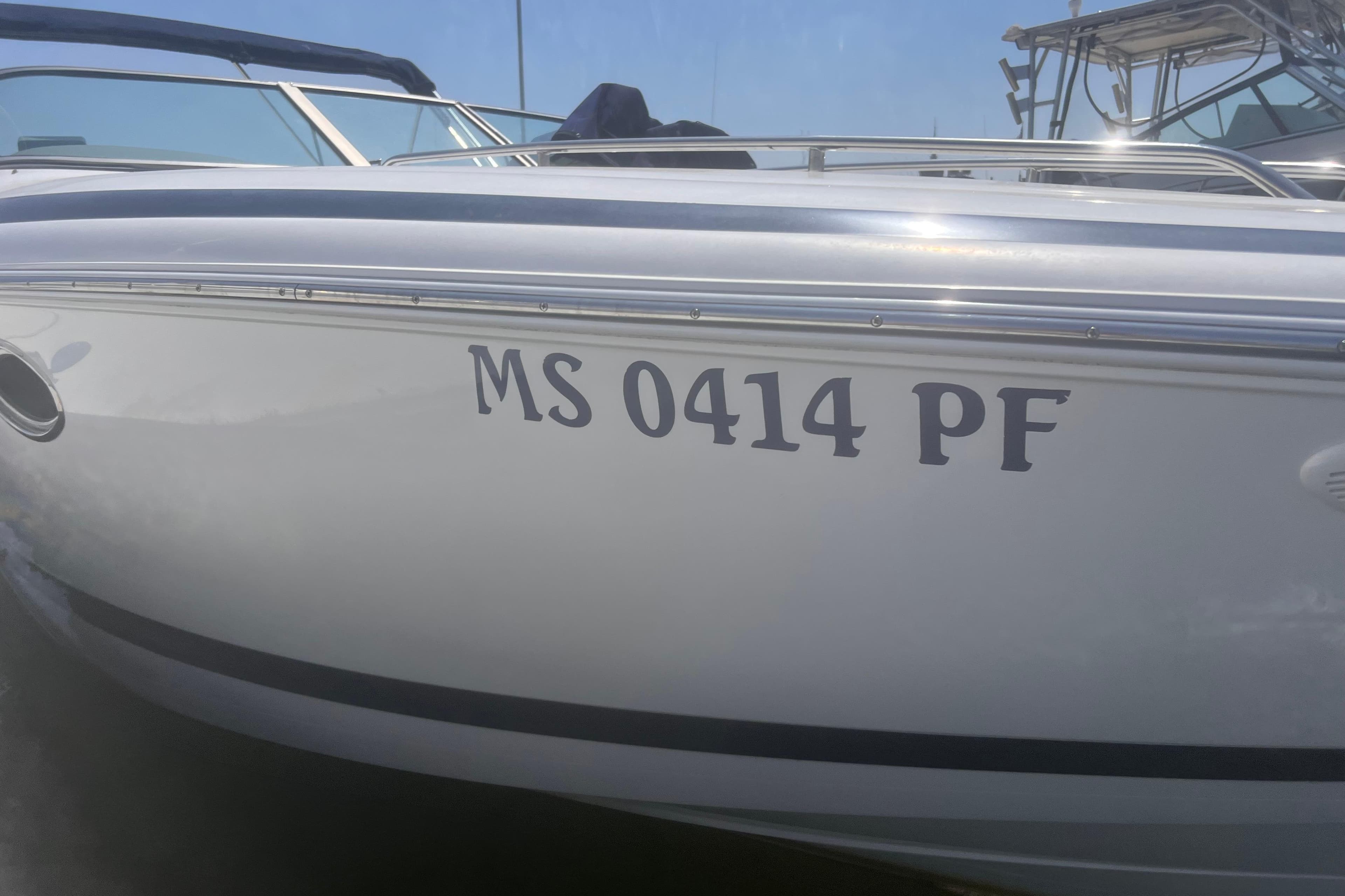 2003 Cobalt 263 boat with registration number MS 0414 PF.