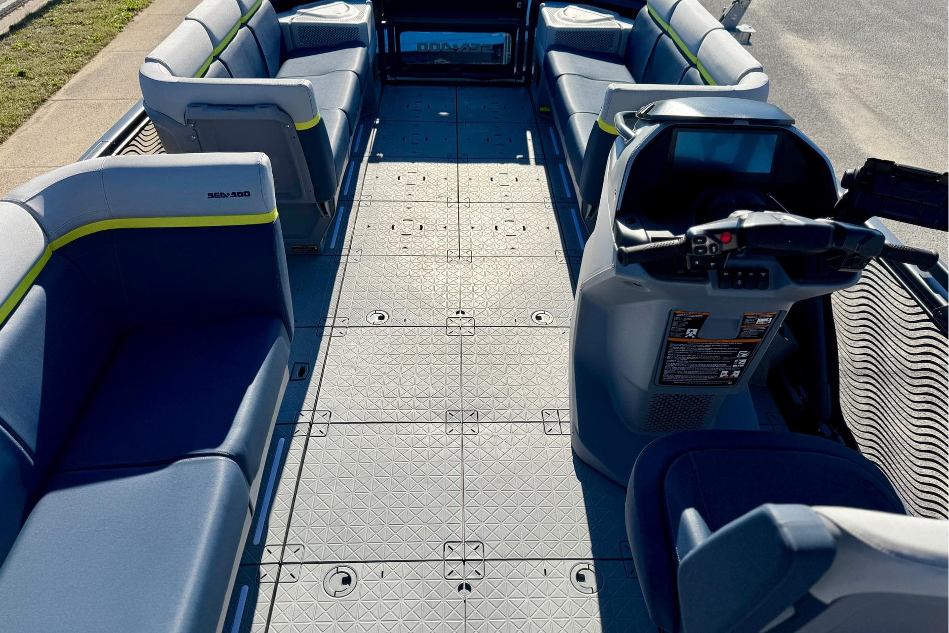 2025 Sea-Doo Switch Cruise Limited 21 interior with spacious seating and modern controls.